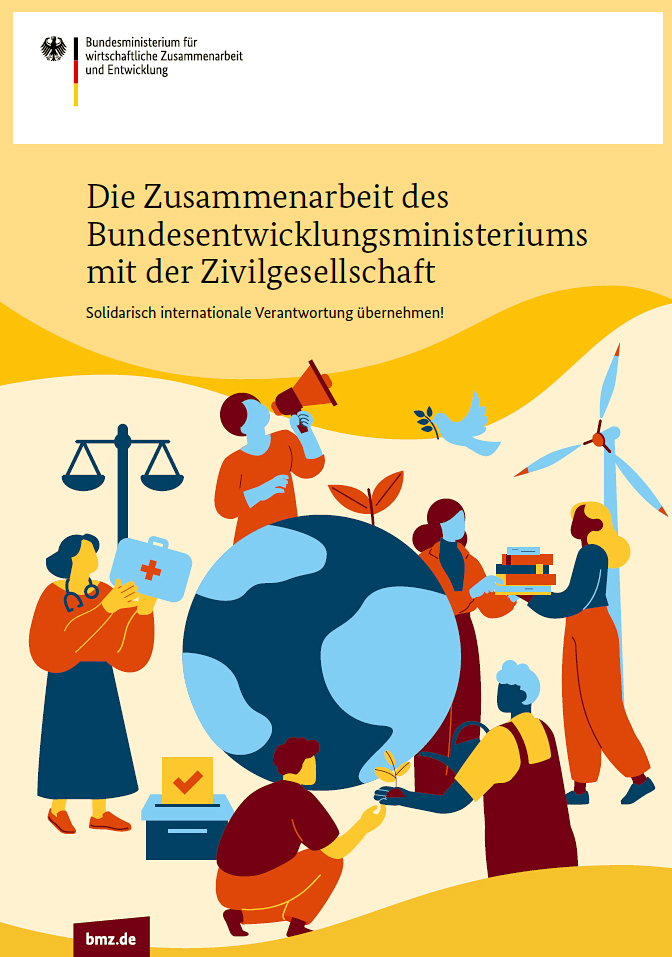Cover: Die Zusammenarbeit des Bundesentwicklungsministeriums mit der Zivilgesellschaft