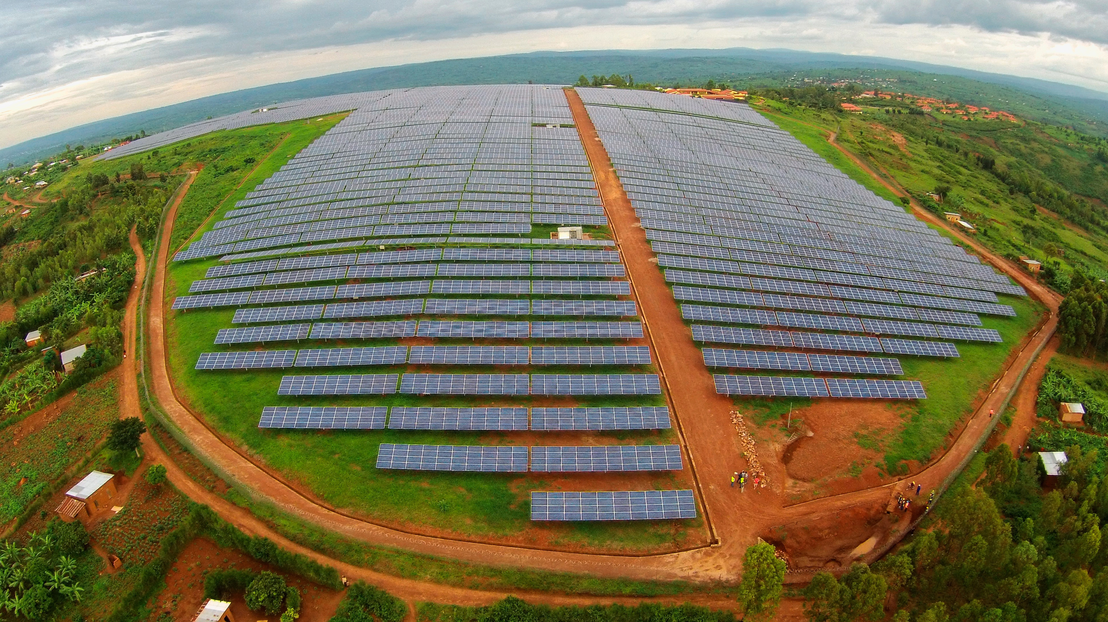 Solarfeld östlich von Kigali, Ruanda