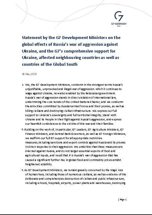 cover g7 statement ukraine