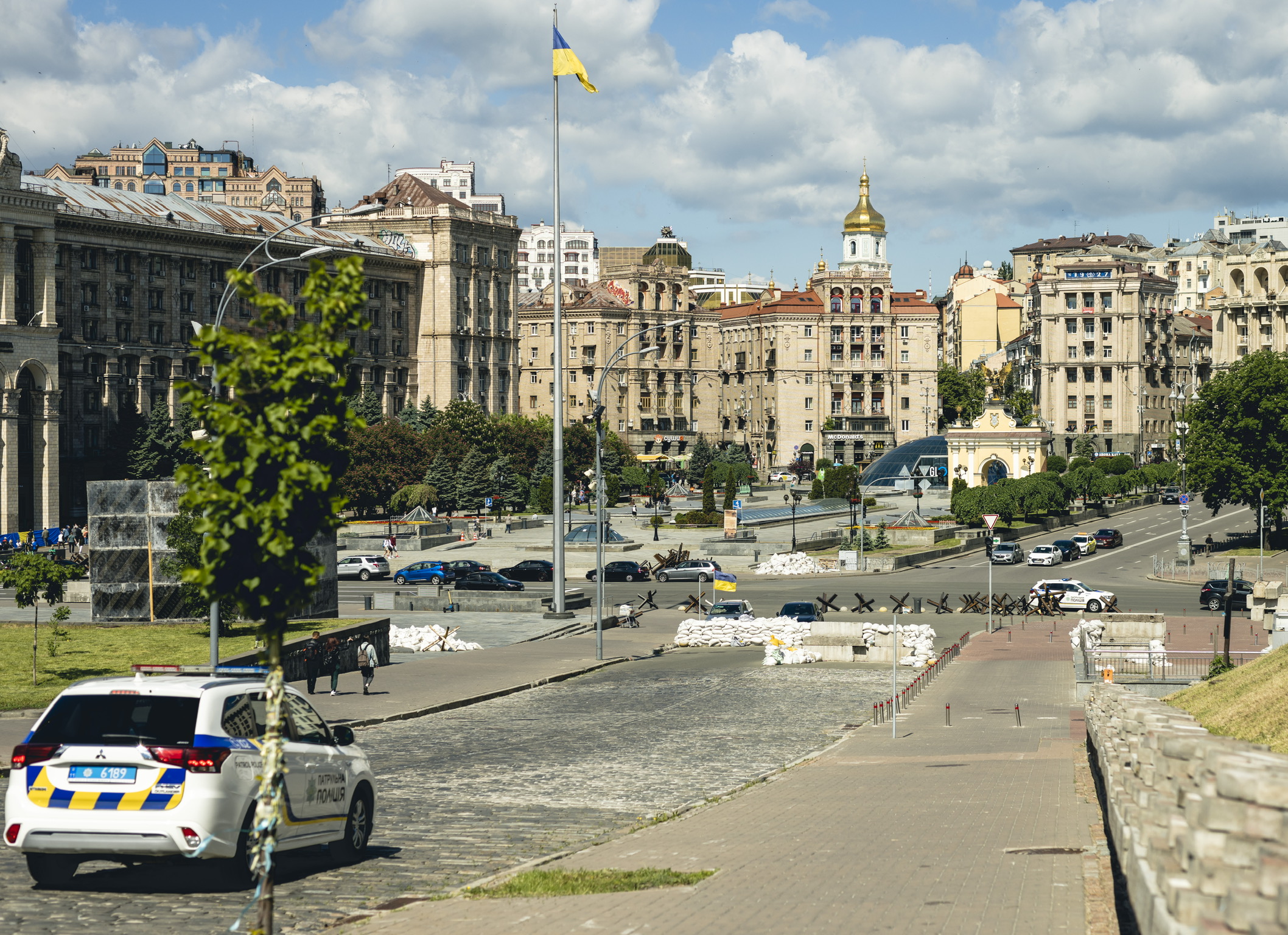 Blick auf den Maidan in Kyjiw