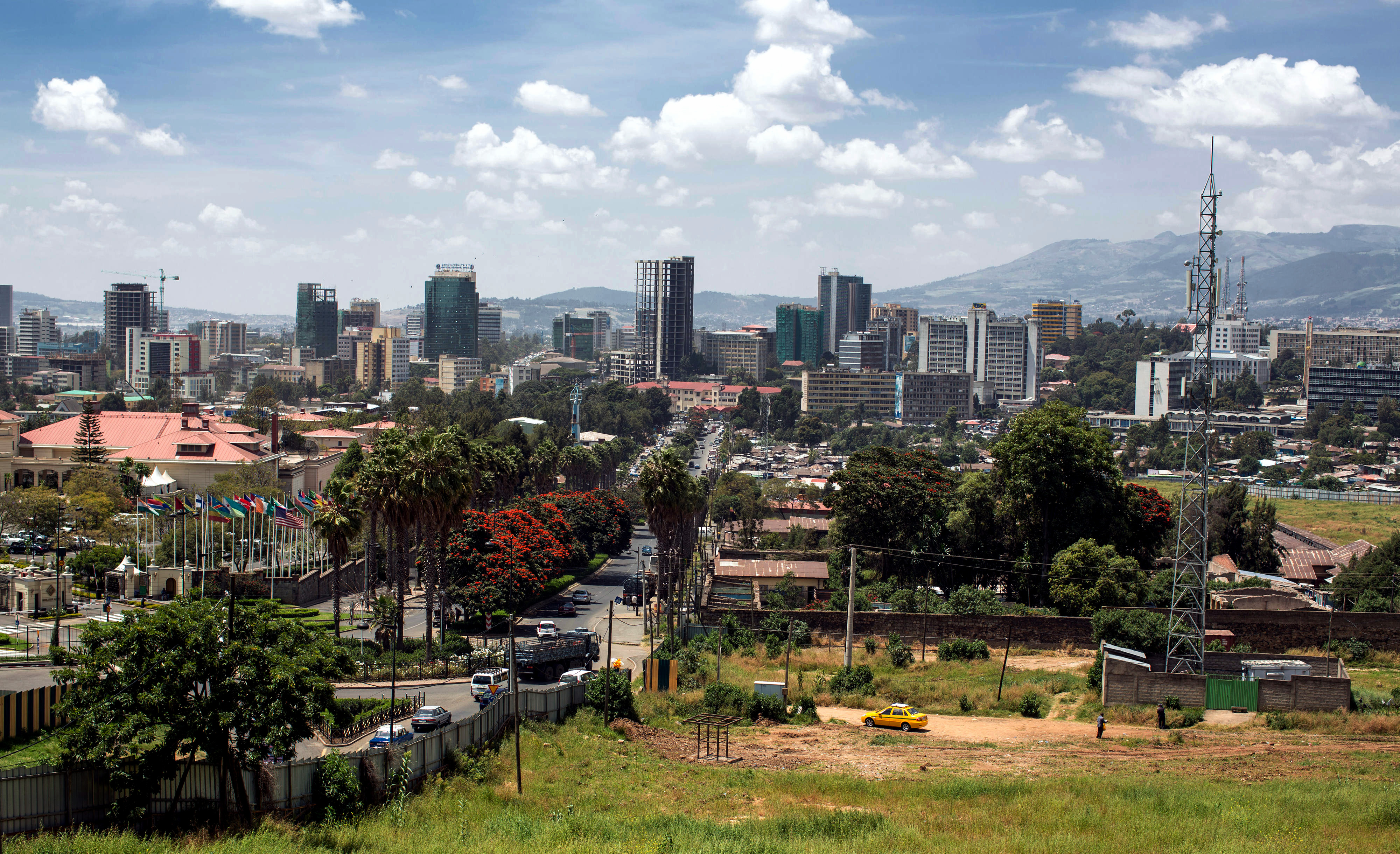 Stadtansicht von Addis Abeba, der Hauptstadt von Äthiopien