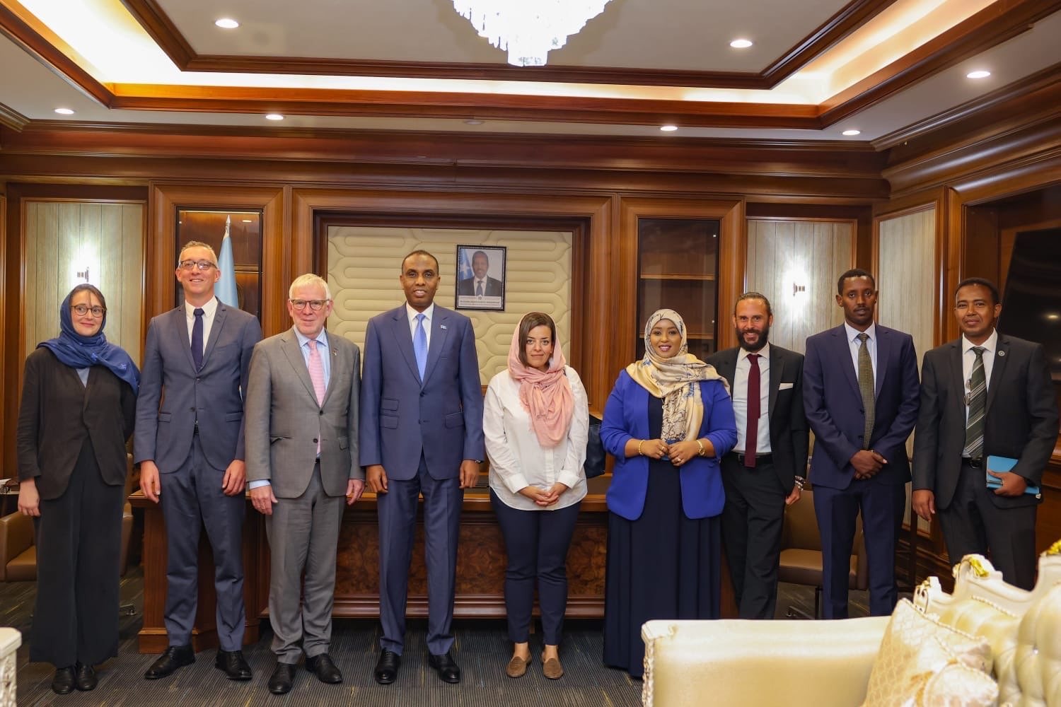 Staatssekretär Jochen Flasbarth beim Treffen mit dem somalischen Premierminister Hamza Abdi Barre