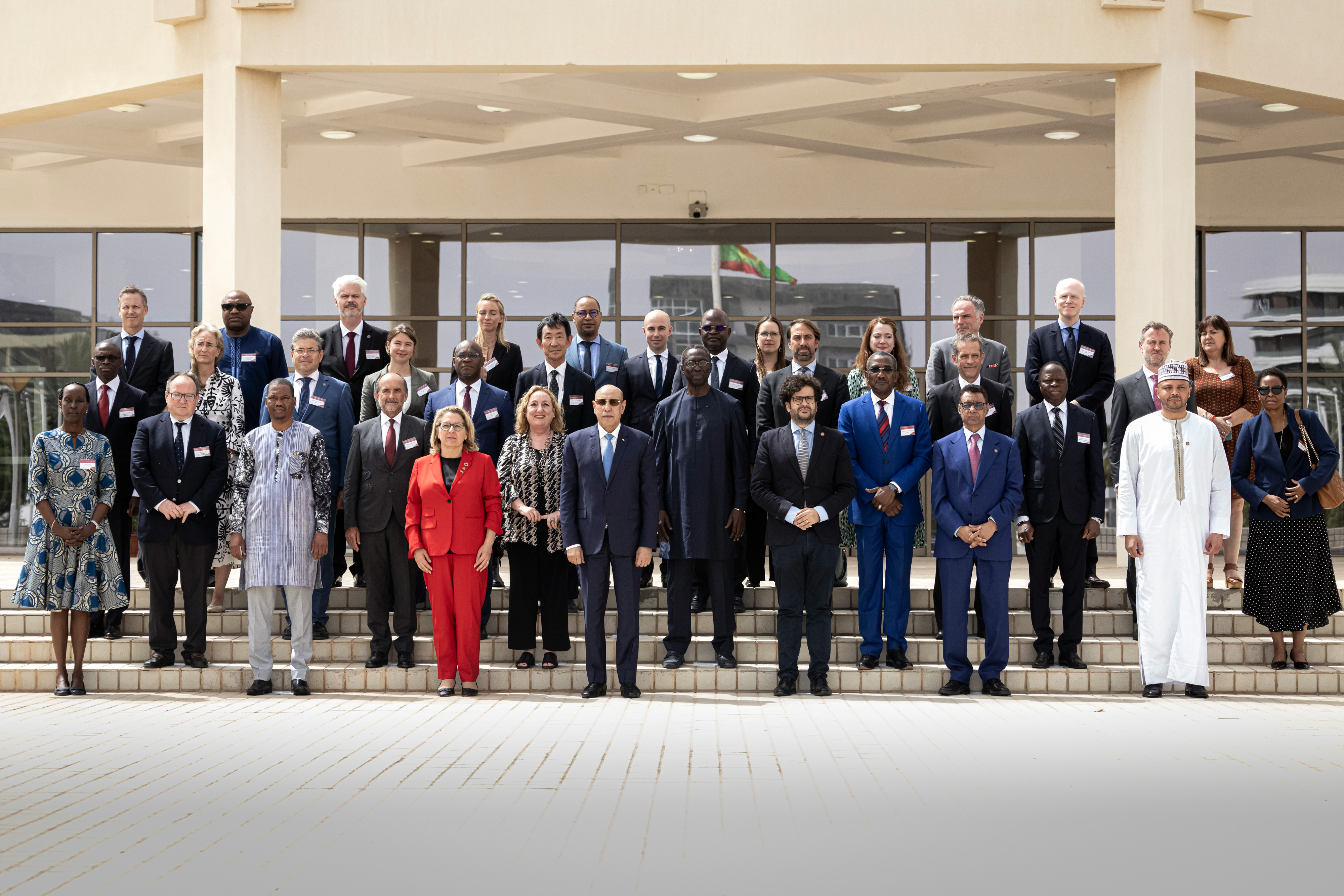 Family photo of the General Assembly of the Sahel Alliance in Mauritania in July 2023