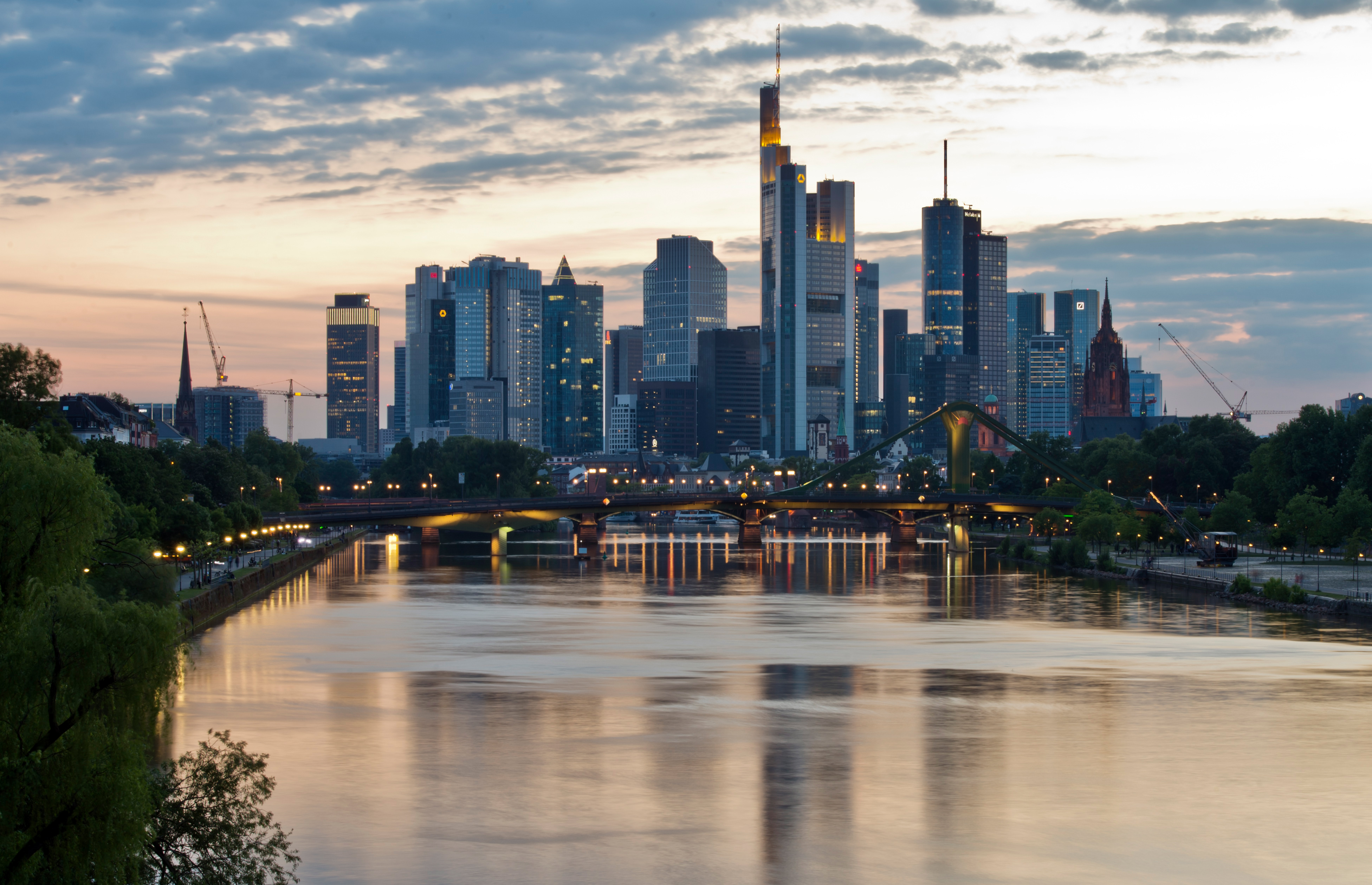 Skyline vom Bankenviertel in Frankfurt am Main