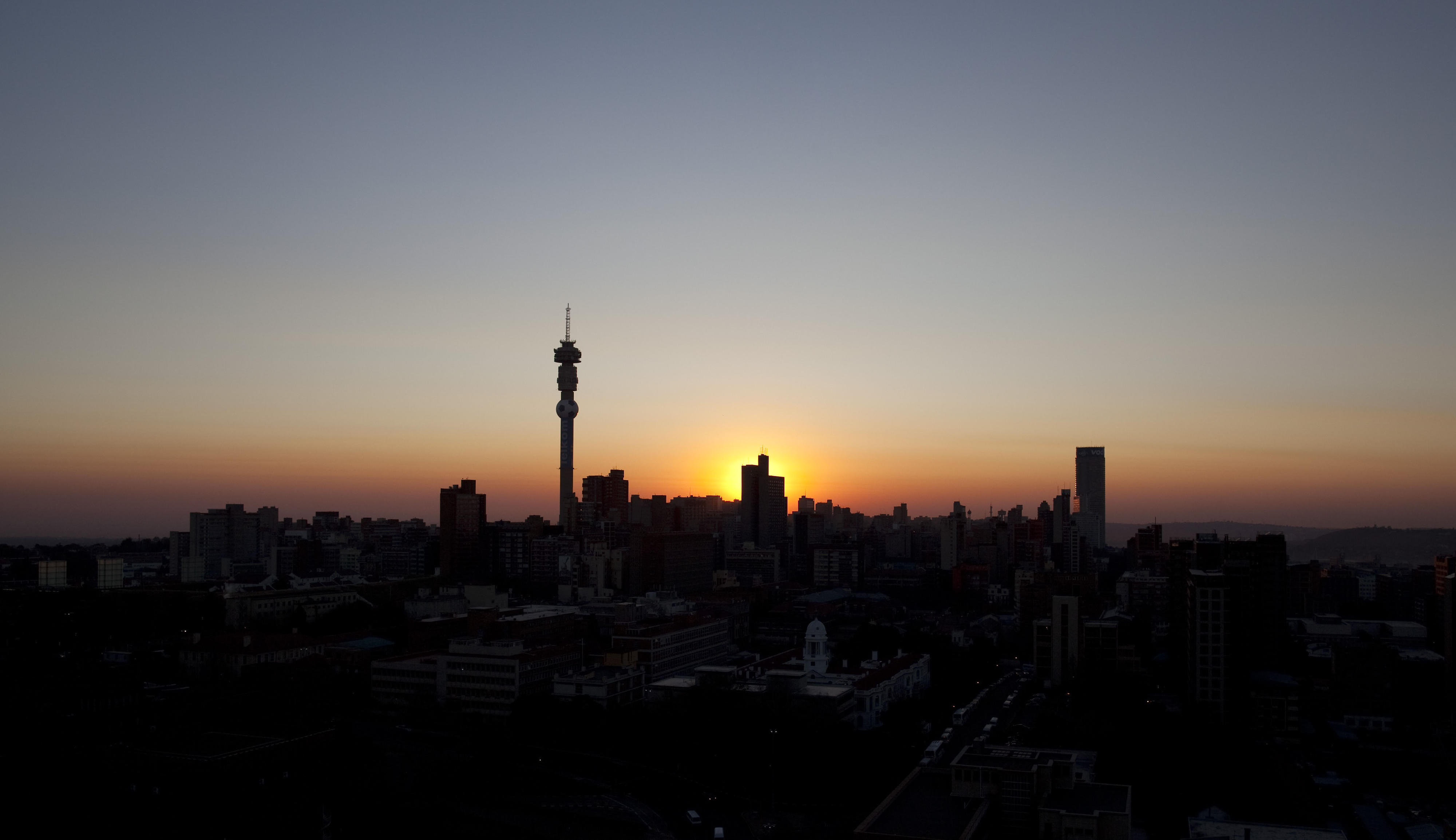Sonnenaufgang in Johannesburg