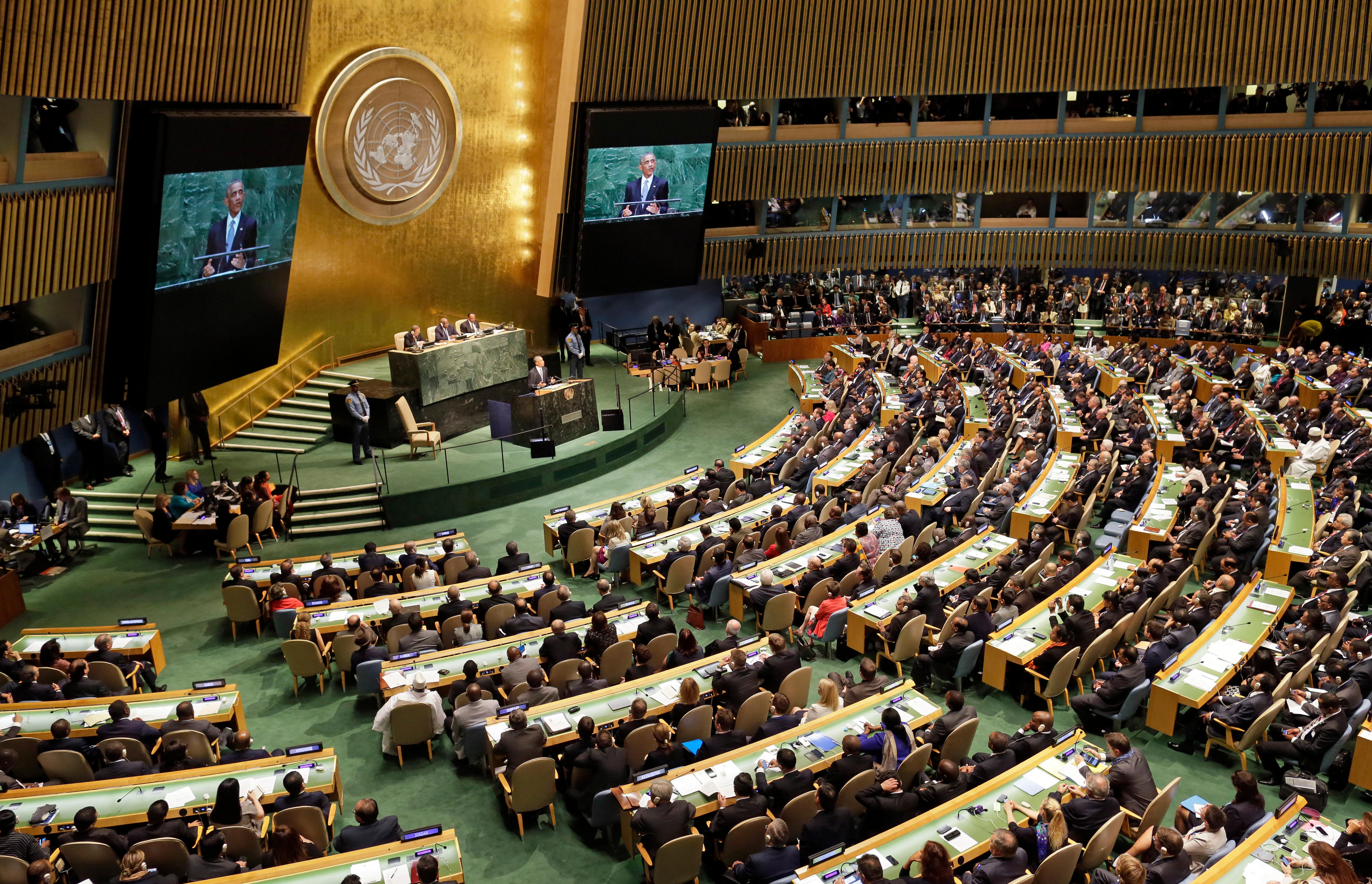 Generalversammlung der Vereinten Nationen im UN-Hauptquartier in New York