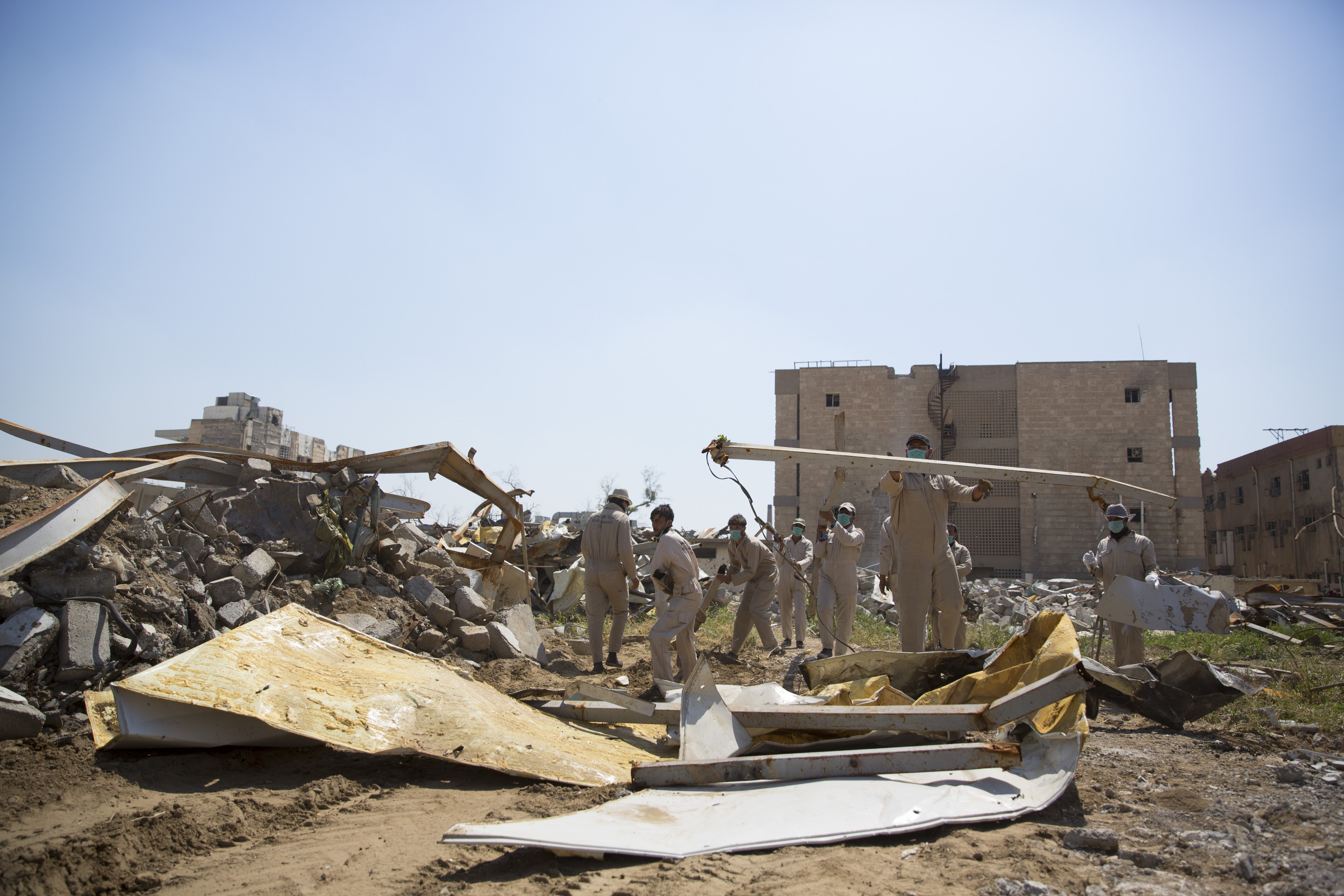 Wiederaufbau am zerstörten Al Shifaa Hospital in Mosul
