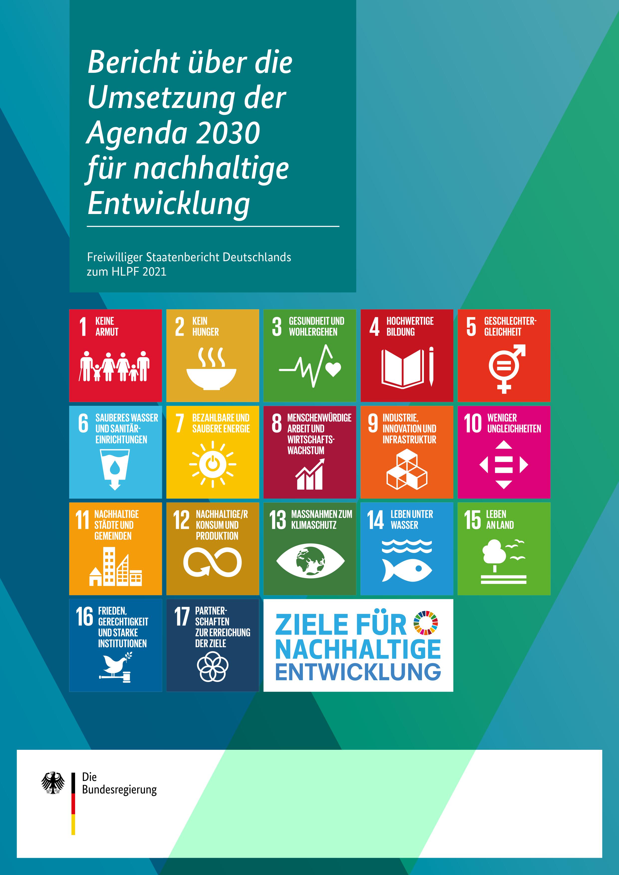 Titelblatt: Bericht über die Umsetzung der Agenda 2030 für nachhaltige Entwicklung
