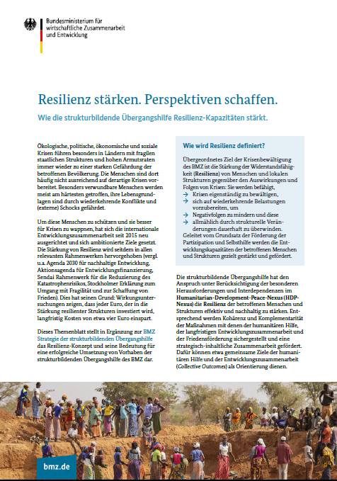 Cover Factsheet Resilienz stärken - Perspektiven schaffen