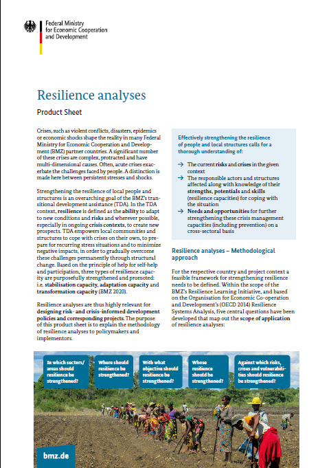 Cover product sheet resilience analyses
