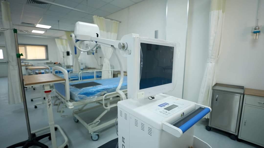 Behandlungsraum des Covid-19 Emergency Hospital Al-Karkh in Bagdad, dessen Bau im Rahmen des Co­rona-Sofort­pro­gramms der Bundes­regie­rung finanziert wurde