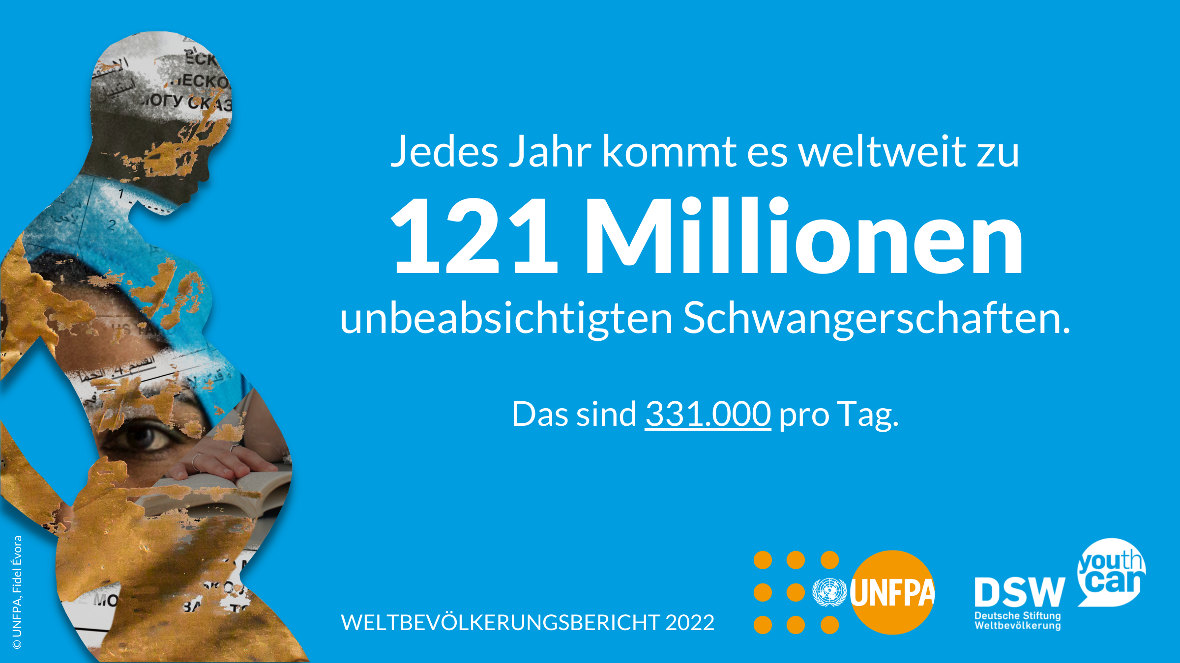 Jedes Jahr kommt es weltweit zu 121 Millionen unbeabsichtigten Schwangerschaften. Das sind 331.000 pro Tag. Weltbevölkerungsbericht 2022