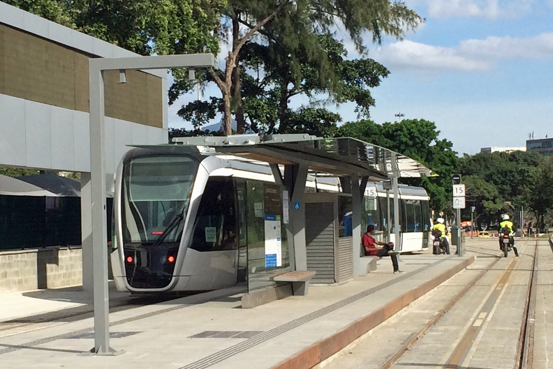 Straßenbahn-Haltestelle in Rio de Janeiro, Brasilien
