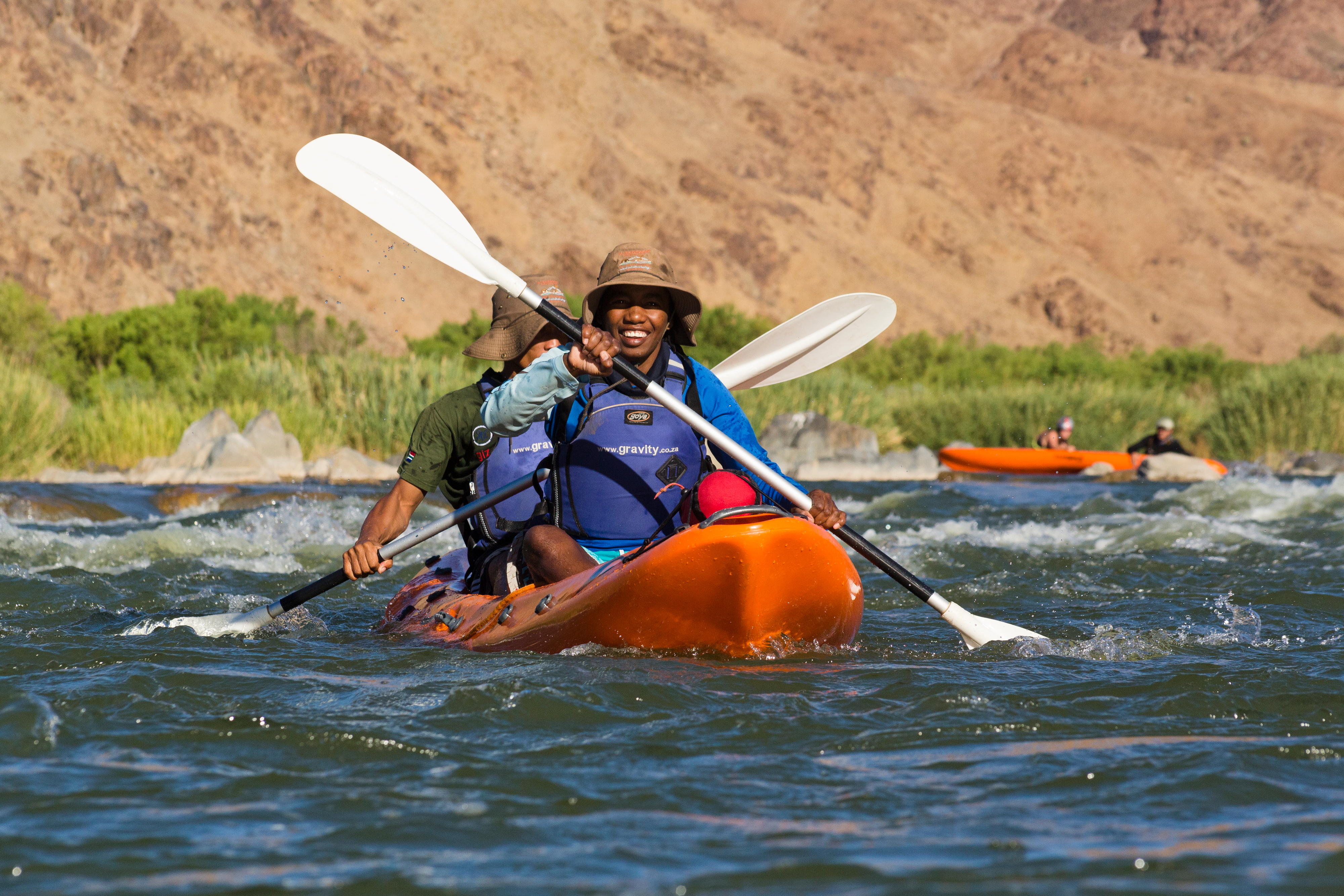 Training für den "Desert Kayak Trail" in Namibia