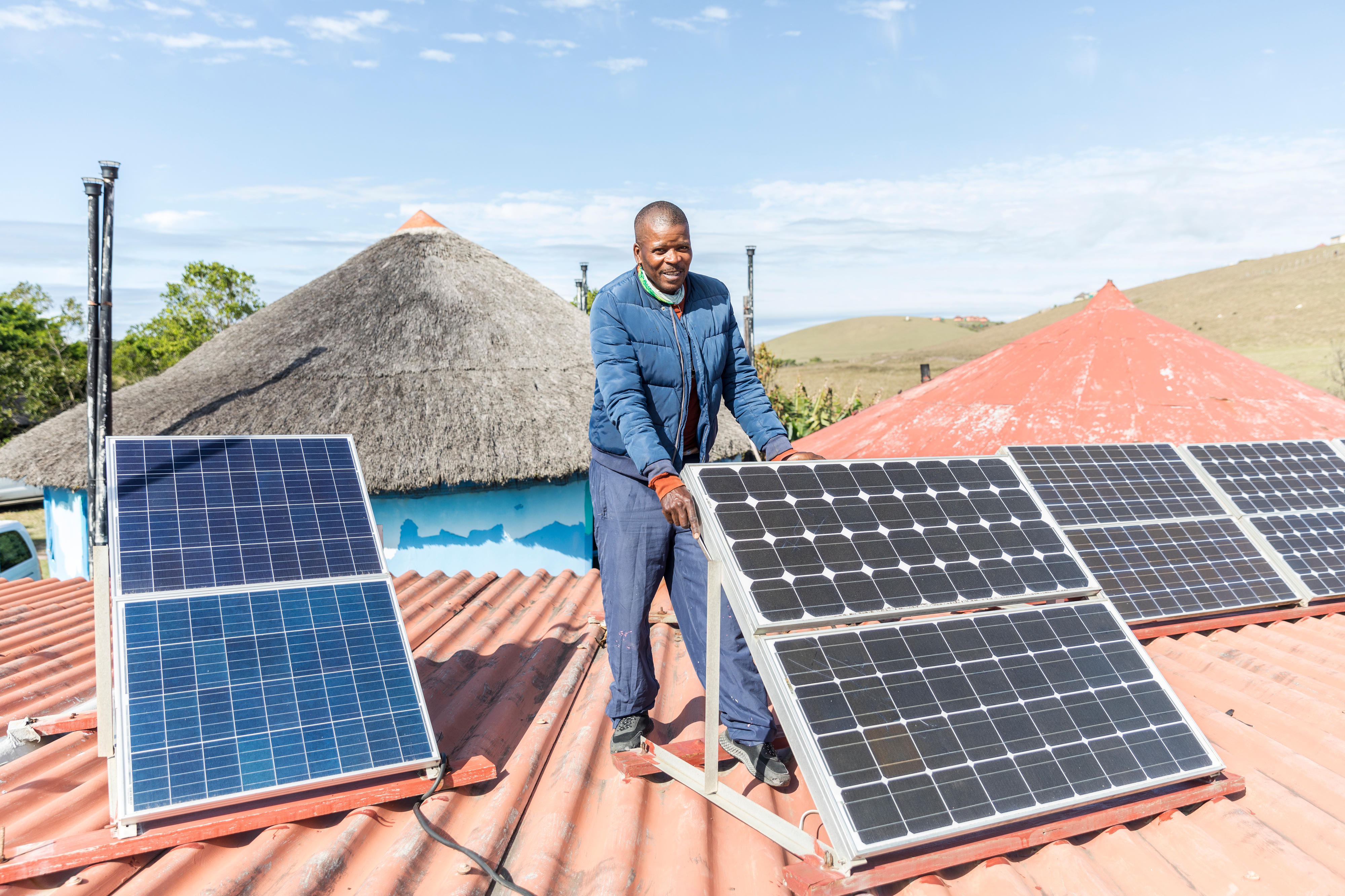 Installation von Solarpanelen