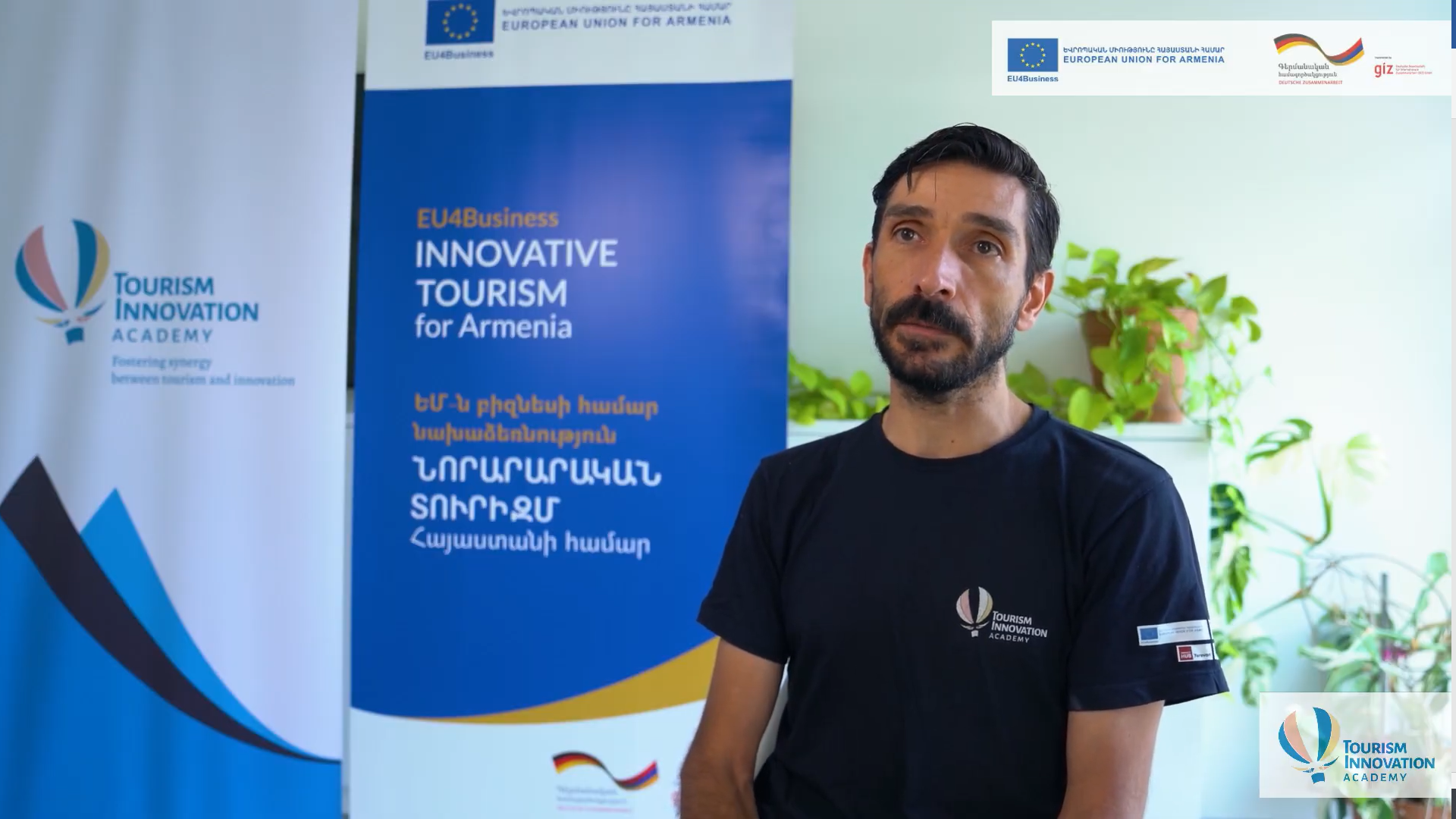 Standbild aus dem Video über die Förderung touristischer Unternehmen und Start-ups in Armenien