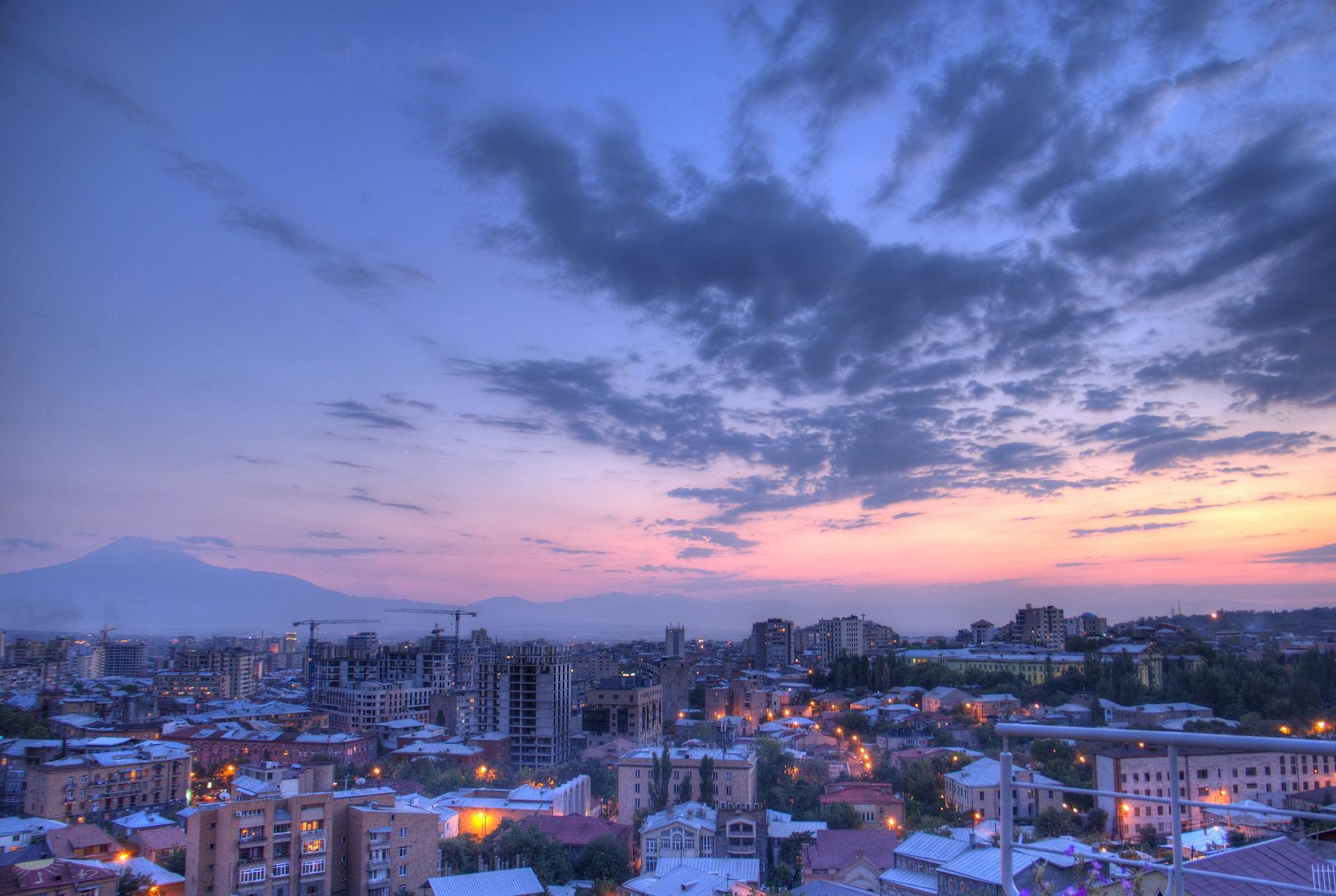 Blick auf Eriwan, Armenien