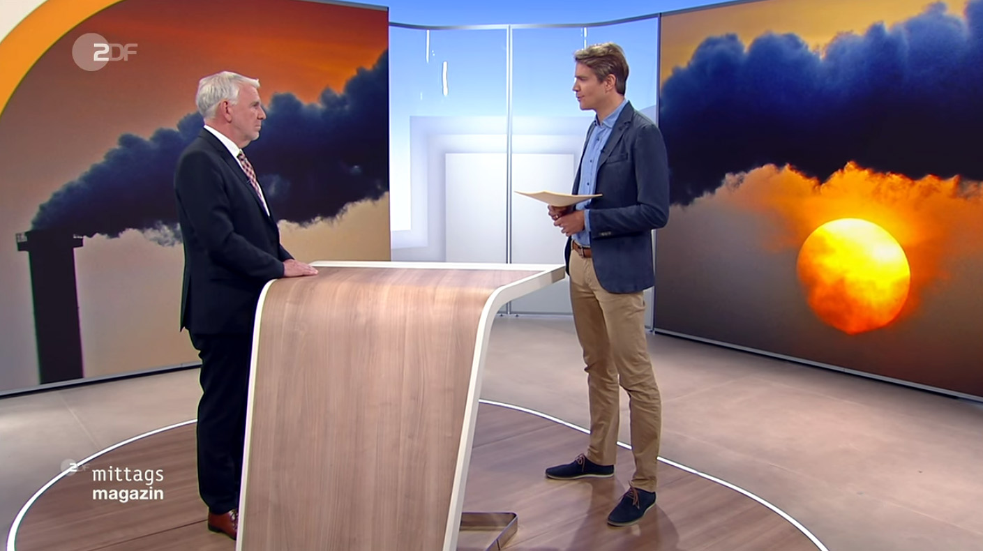 Standbild aus dem Interview im ZDF-Mittagsmagazin am 18. Juli 2022 mit Staatssekretär Jochen Flasbarth