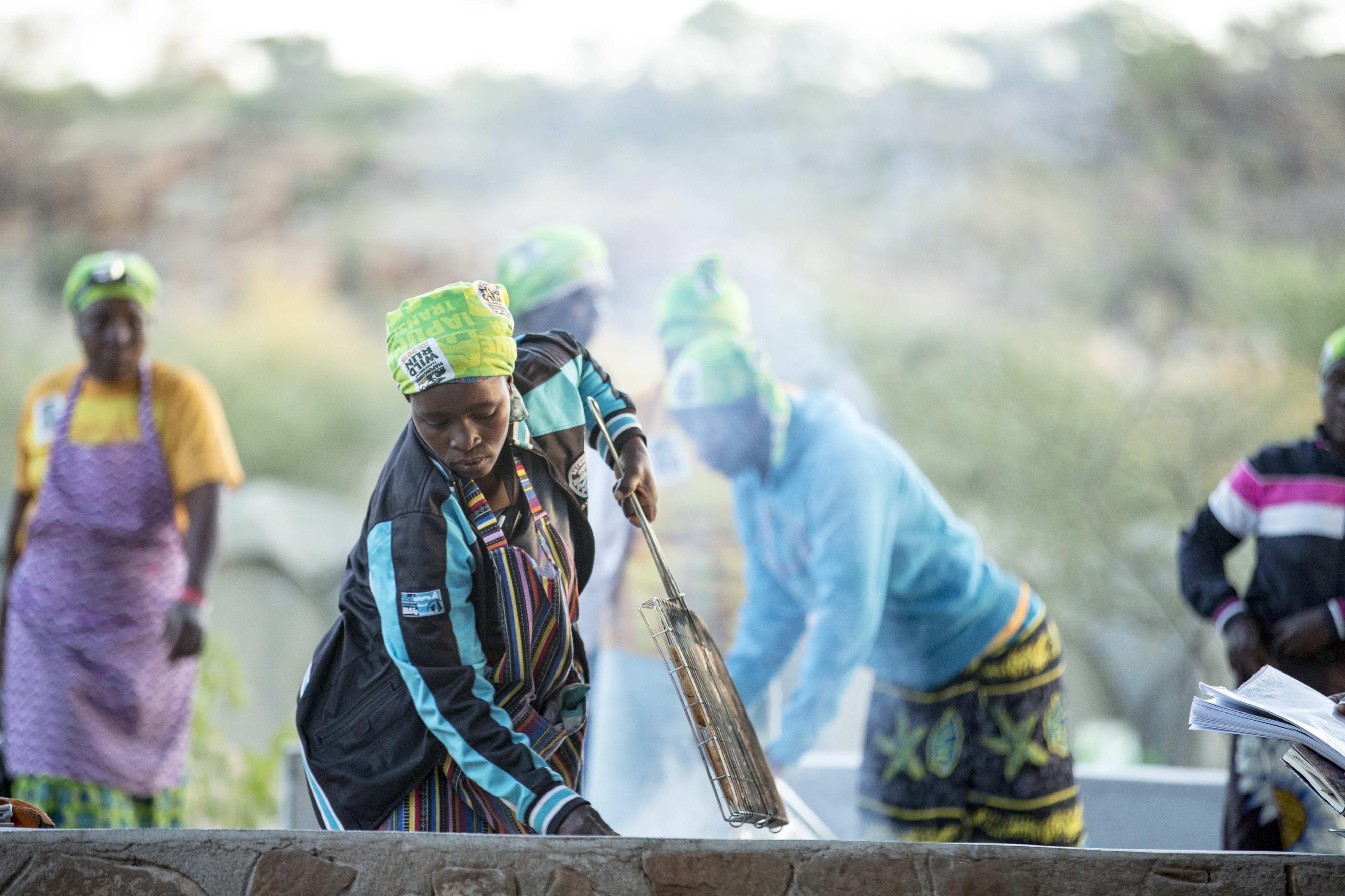 Local people work as tourist guides for river and safari tours. They look after tourists and provide them with information.