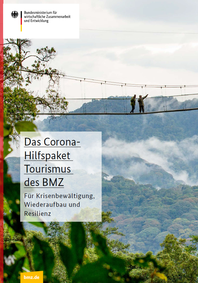 Titelblatt: Das Corona-Hilfspaket Tourismus des BMZ