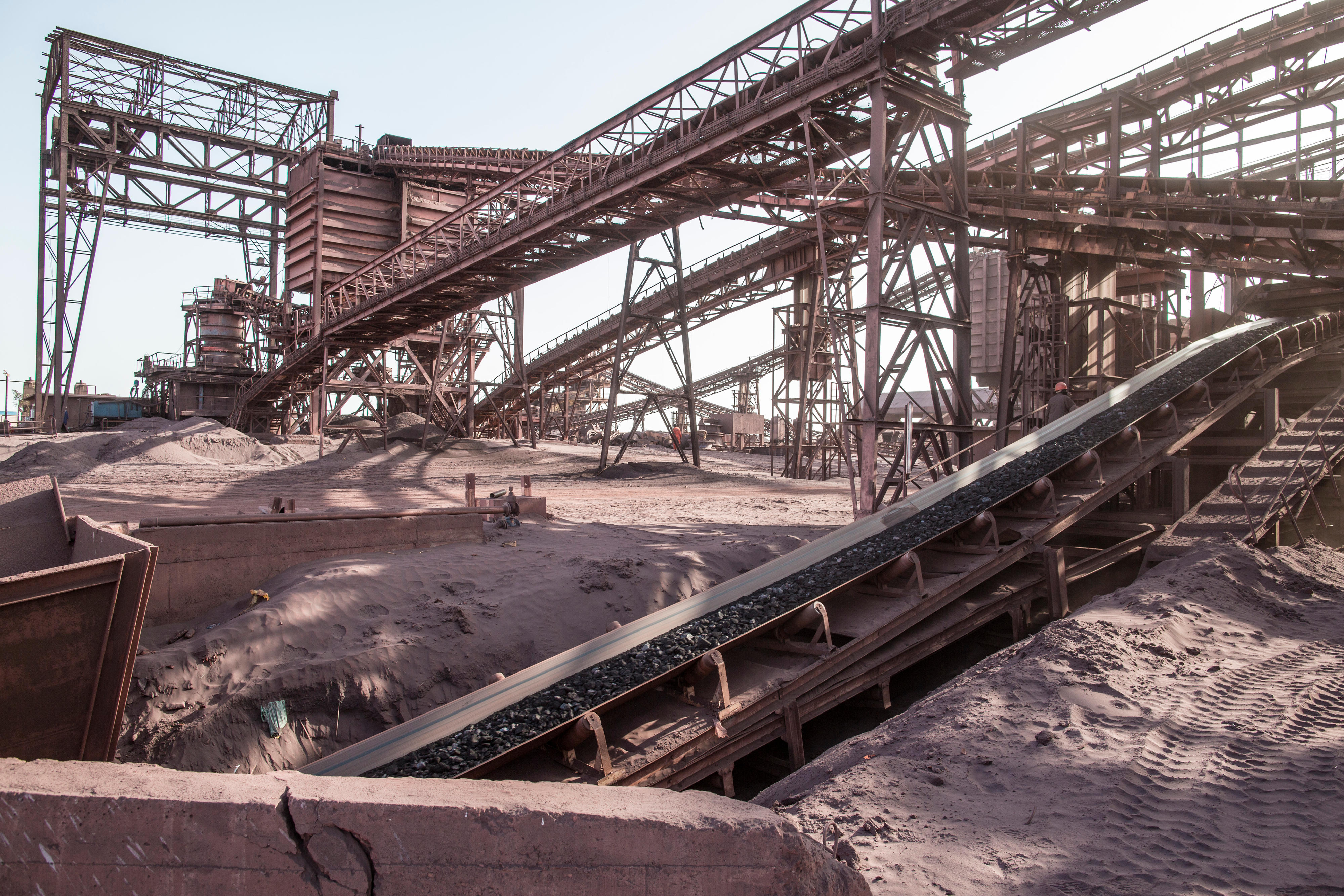 Loading centre of an iron ore company in Nouadhibou, Mauritania