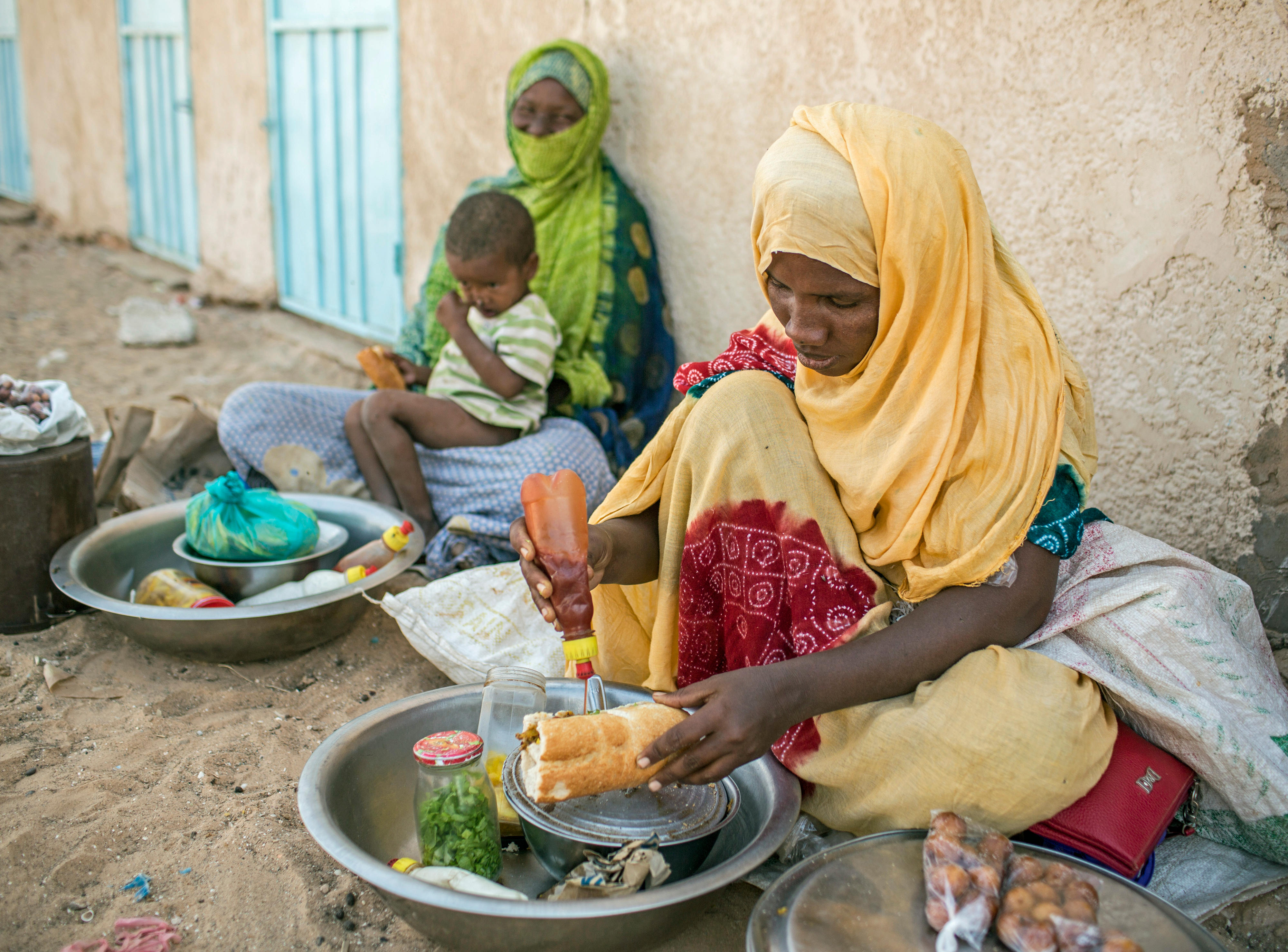 Street vendors in Ouad Naga, Mauritania