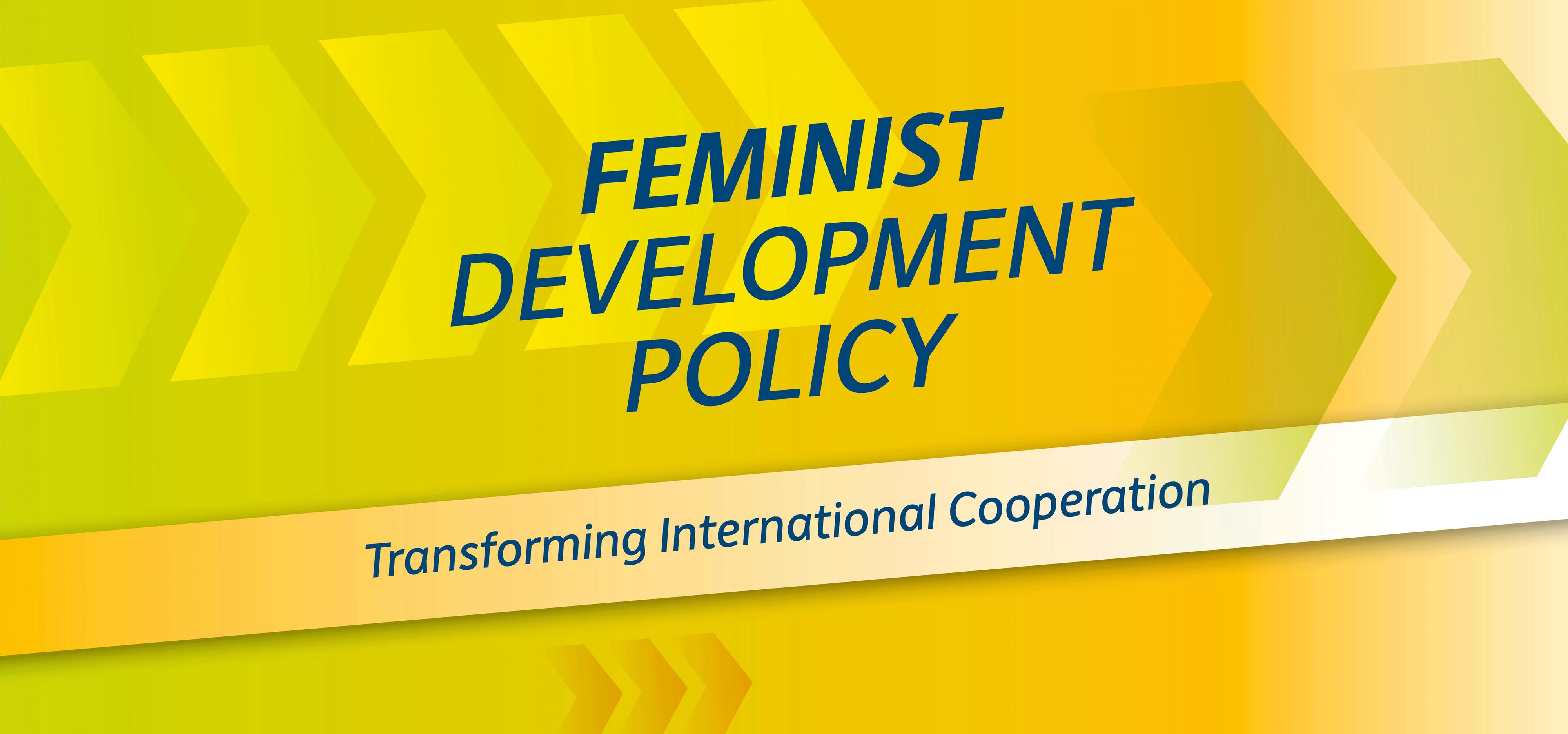 Logo of the conference "Feminist development policy – transforming international cooperation"