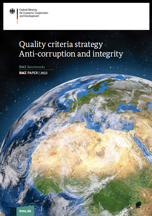 Cover: Quality criteria strategy Anti-corruption and integrity