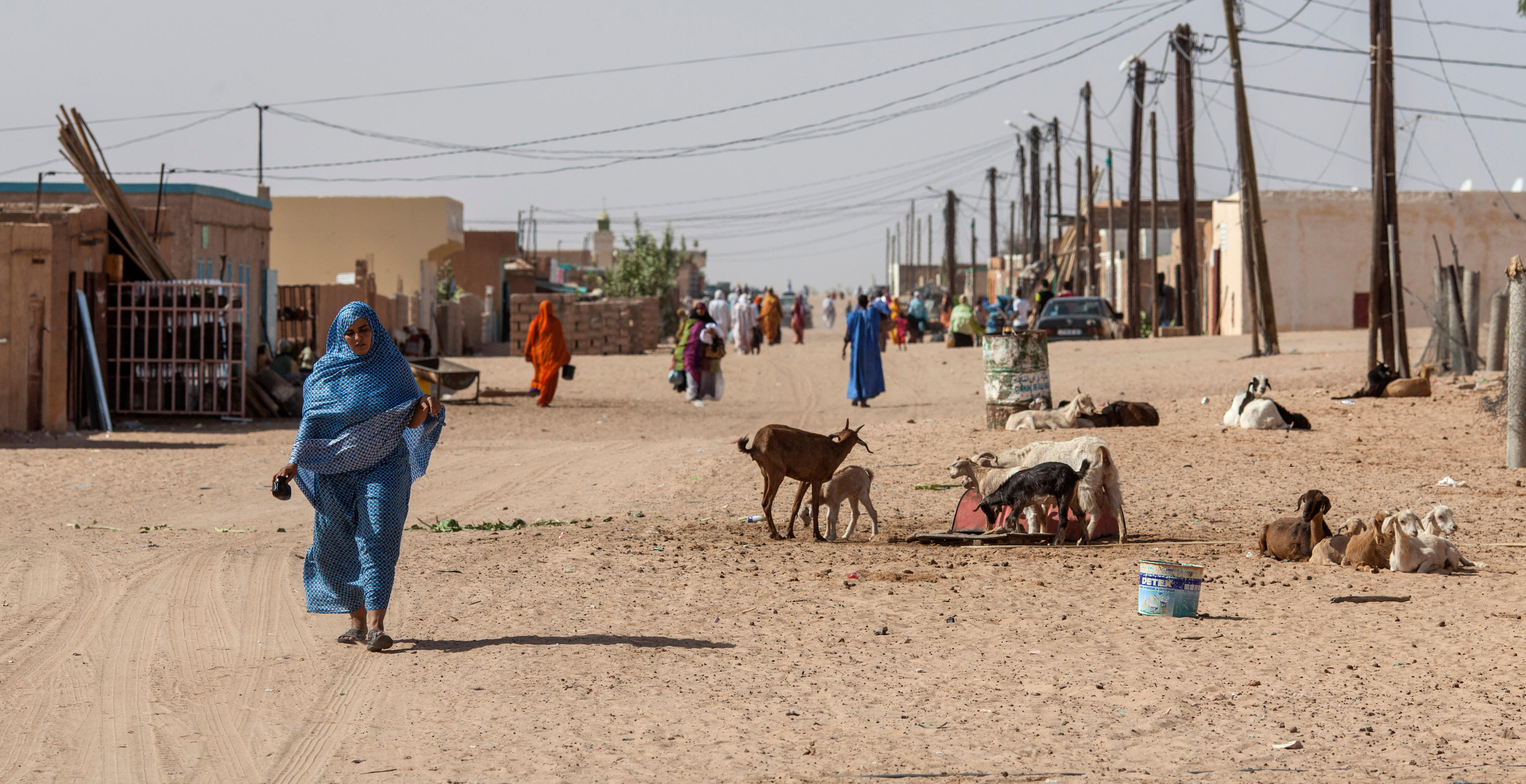 Road scene in Mauritania