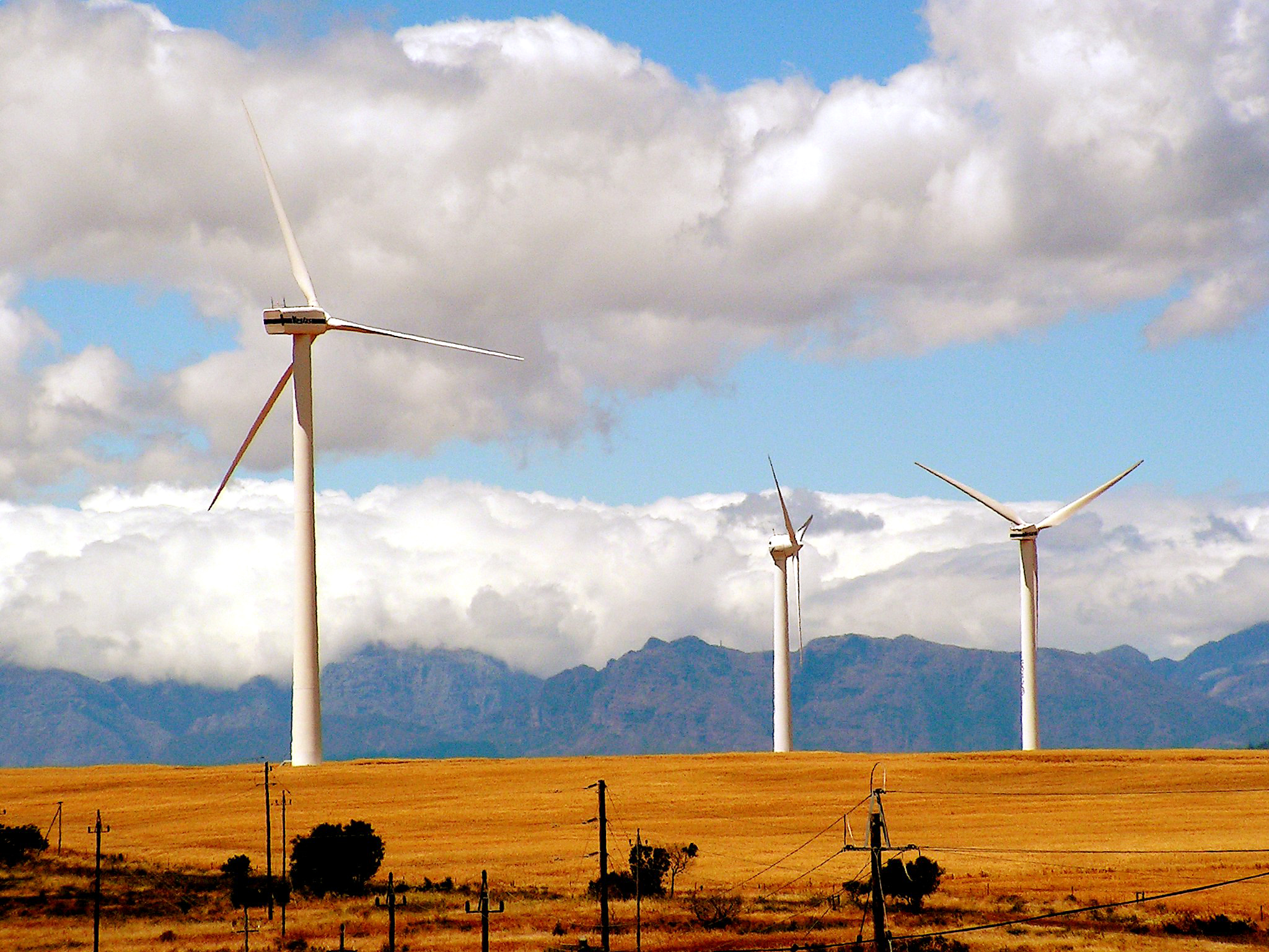 Wind turbines in South Africa