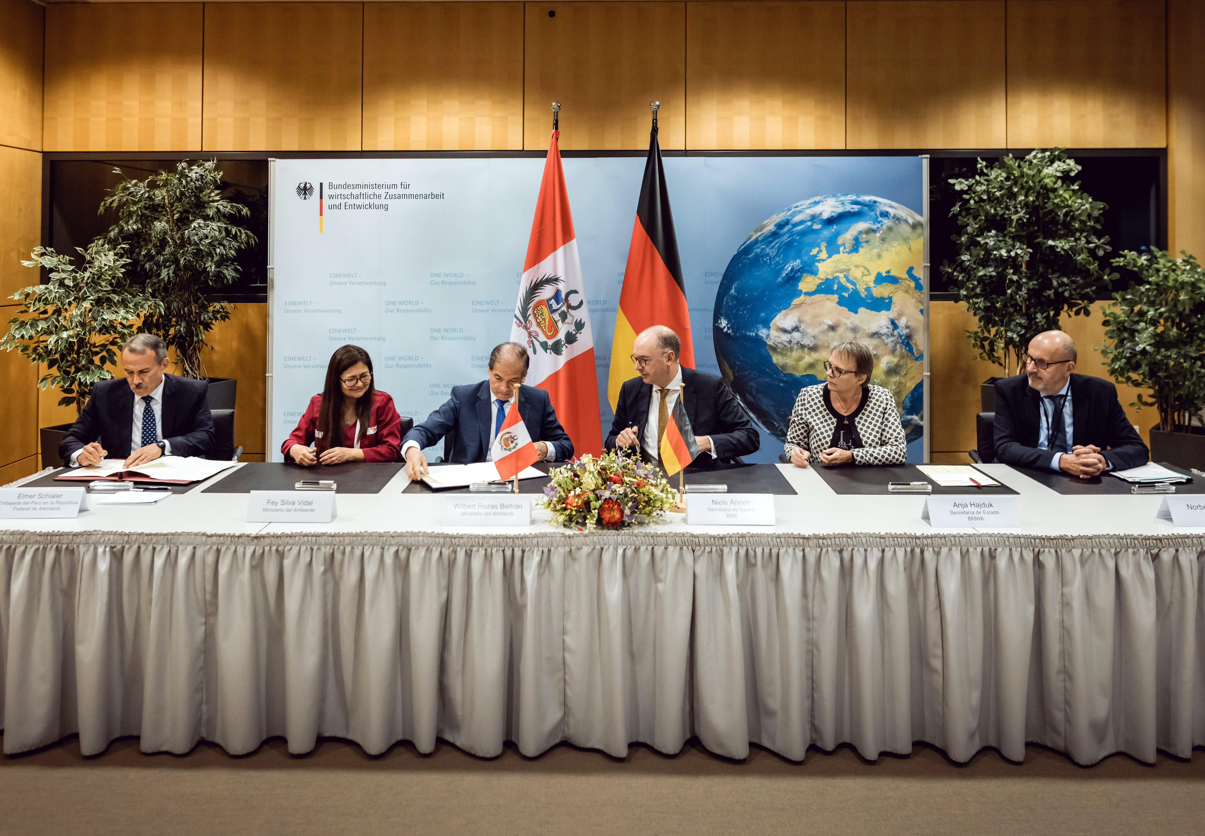 Unterzeichnung der Klimapartnerschaft mit Peru im November 2022