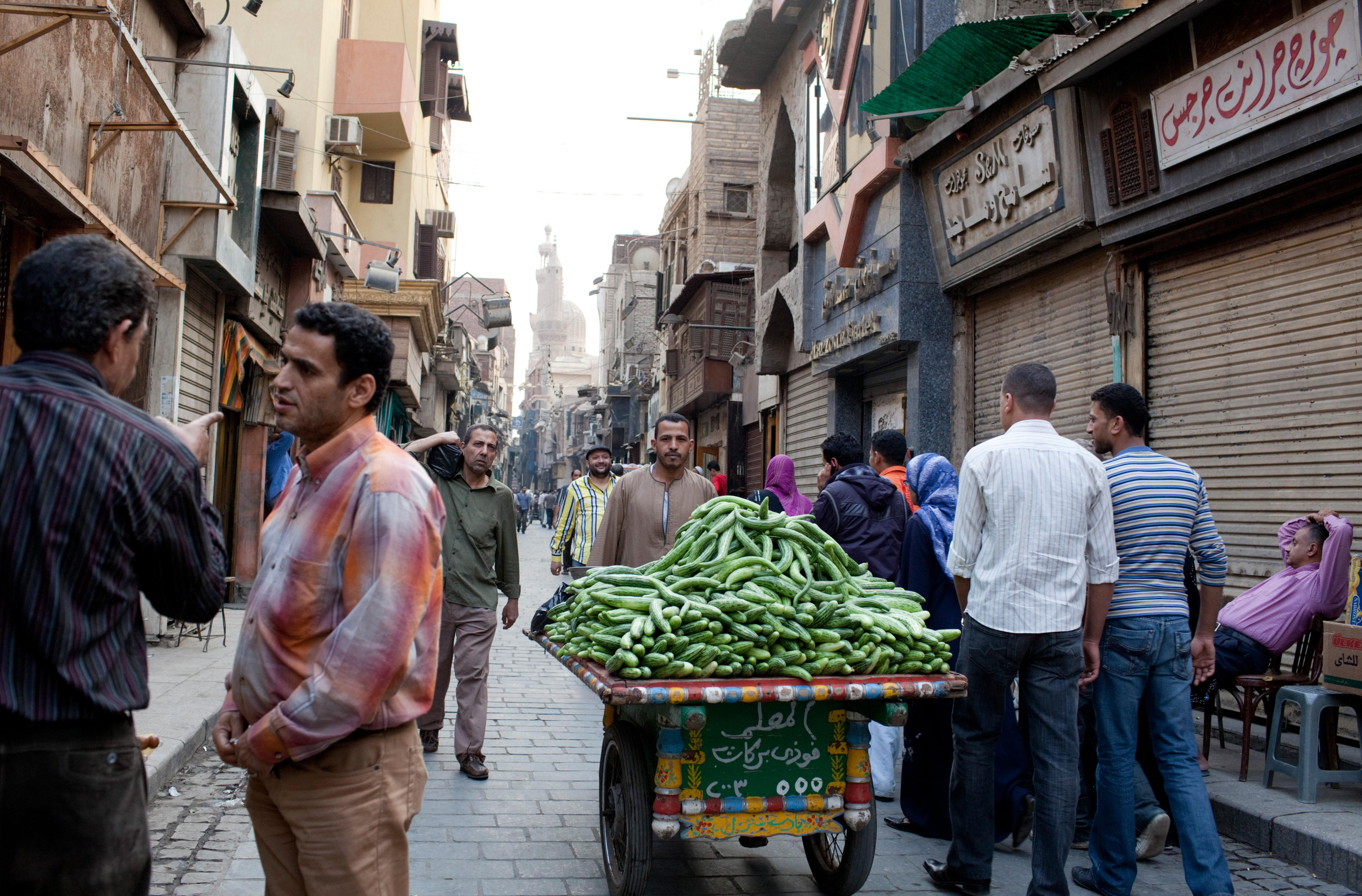Street scene in the old town of Cairo