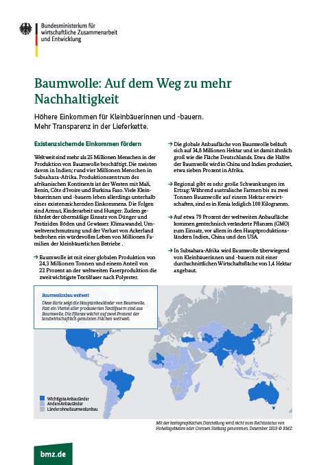 Titelblatt: Baumwolle: Auf dem Weg zu mehr Nachhaltigkeit