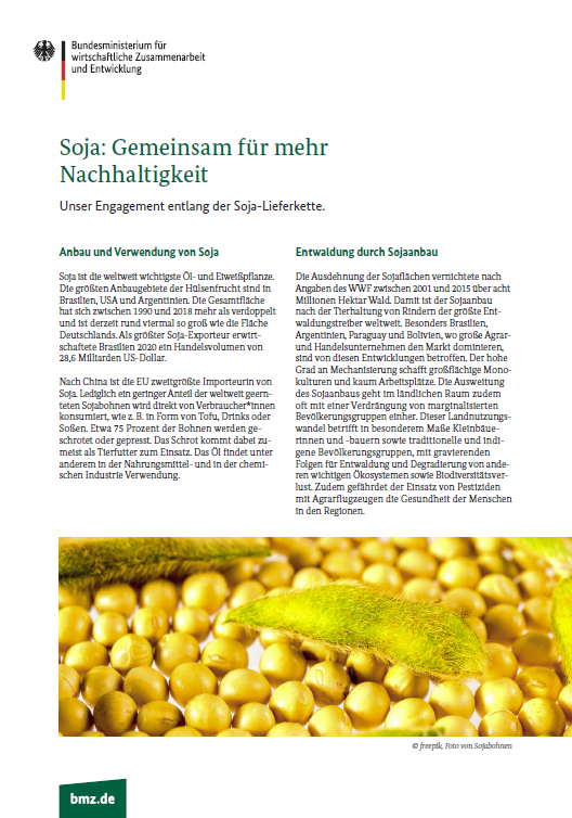 Titelblatt: Soja: Gemeinsam für mehr Nachhaltigkeit