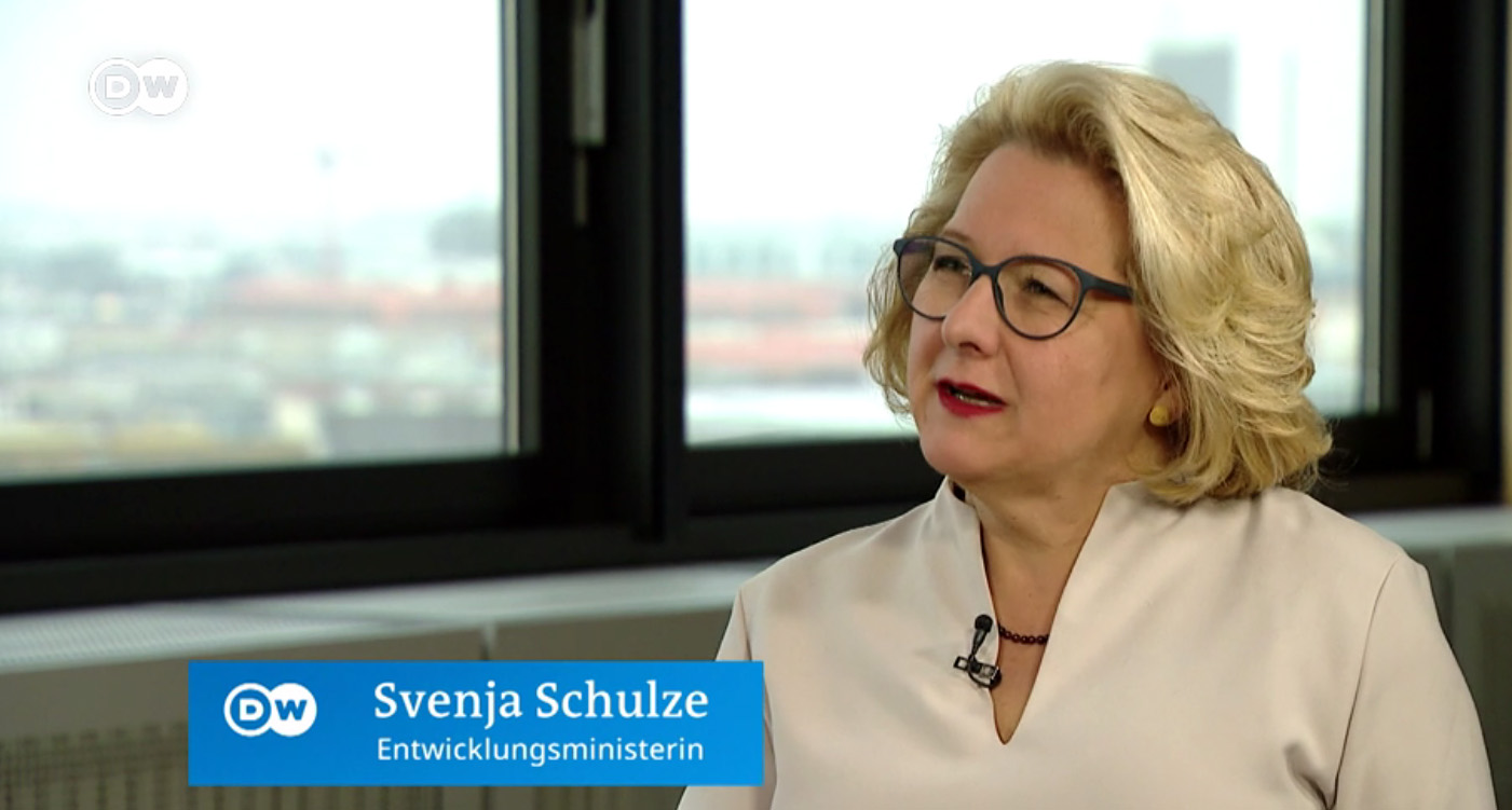 Bundesministerin Svenja Schulze im Interview mit der Deutschen Welle