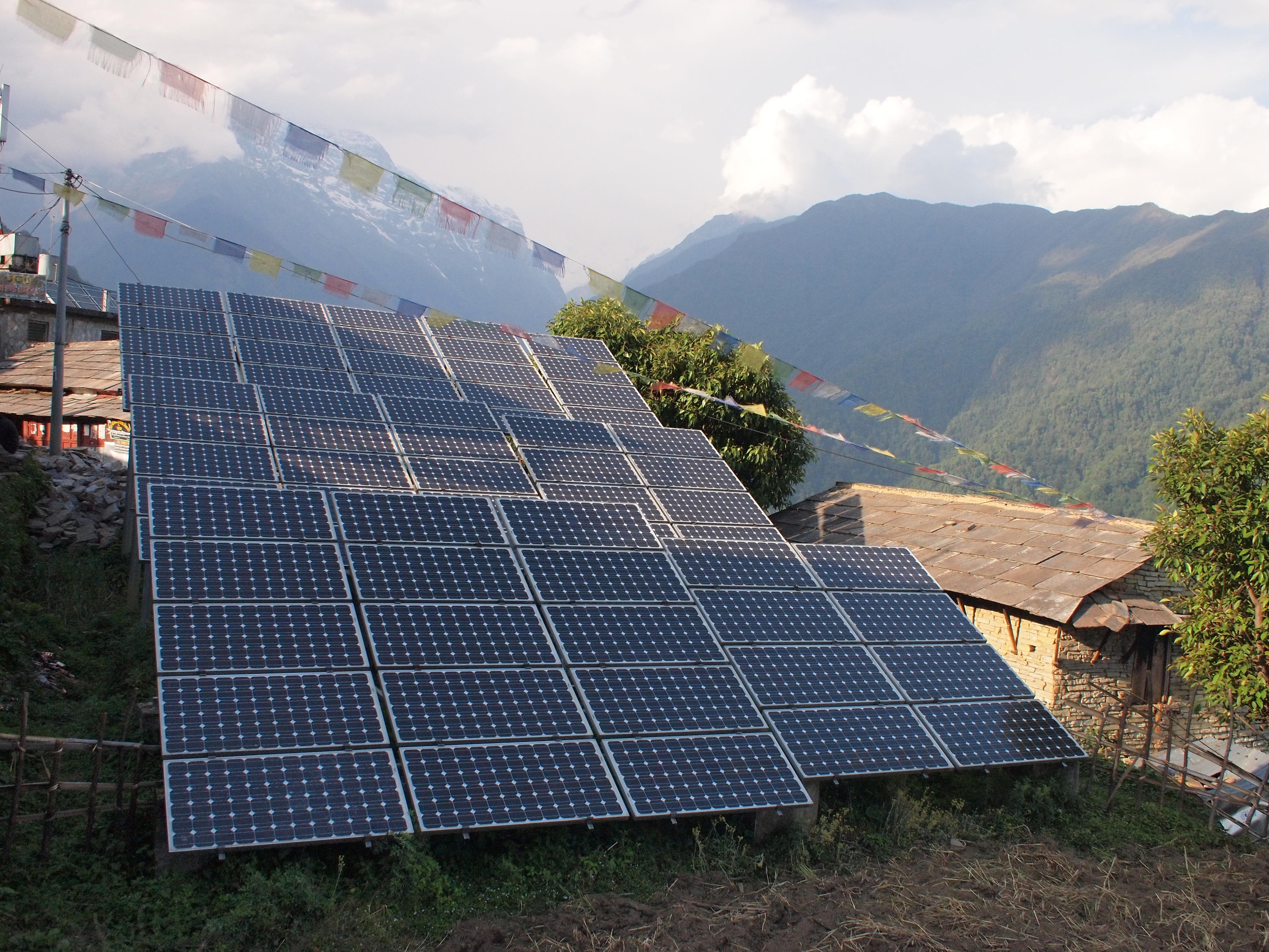 Solarpanels in Nepal