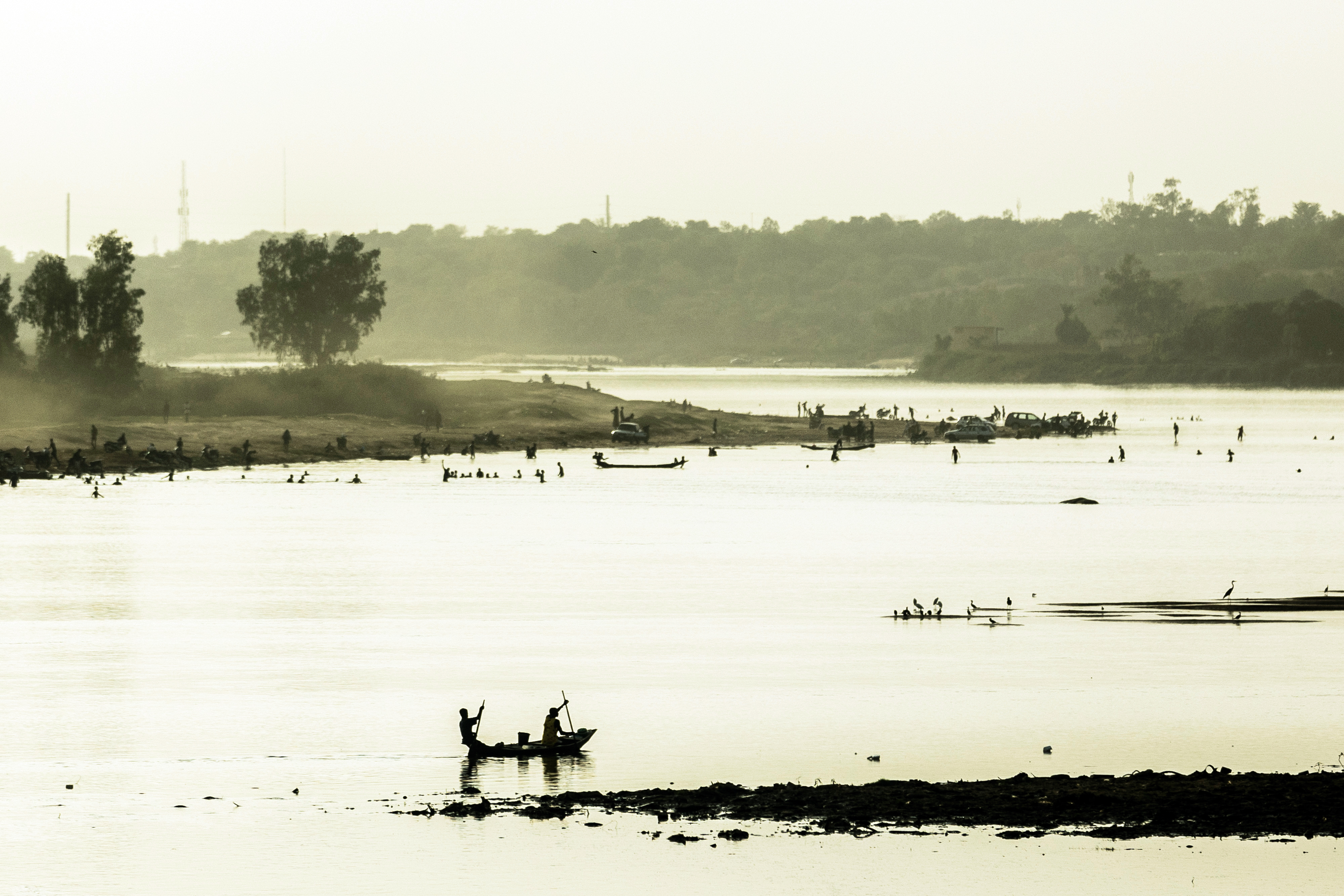 Blick auf den Niger-Fluss in Niamey