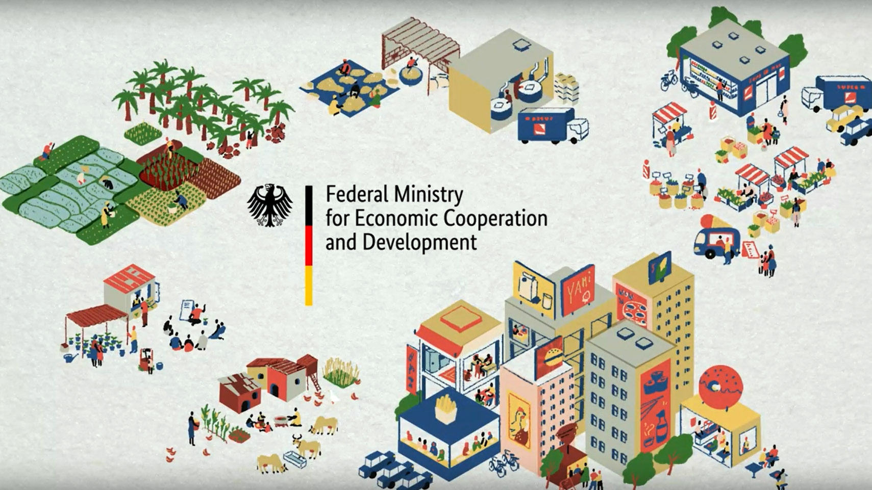 Still from the video " Transformation of agrifood systems - for fair incomes, healthy nutrition, and an intact environment"