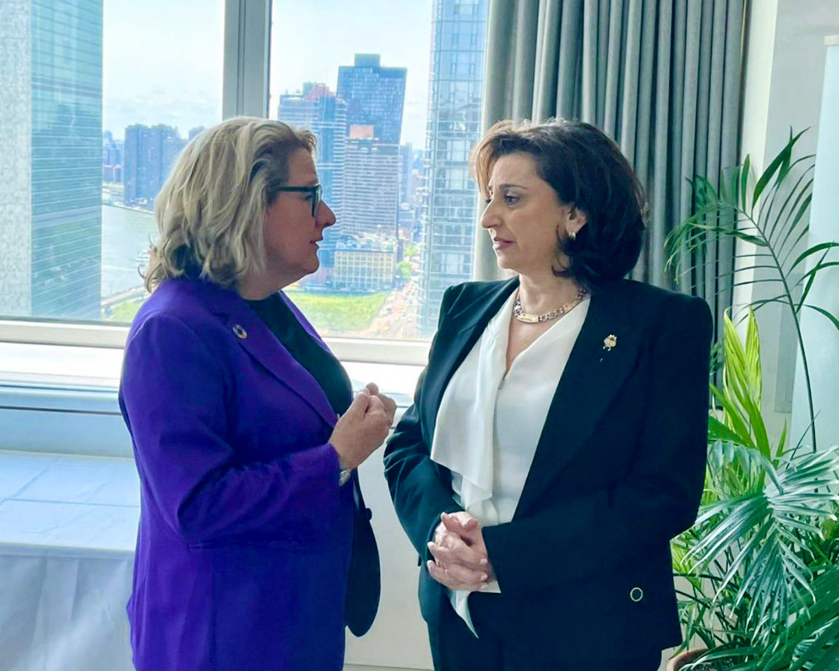 Ministerin Svenja Schulze trifft Sima Bahous, Exekutivdirektorin von UN Women, in New York