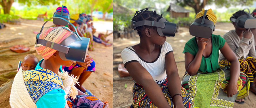 VR-Brillen-Training in Bereich finanzielle Allgemeinbildung in Mosambik