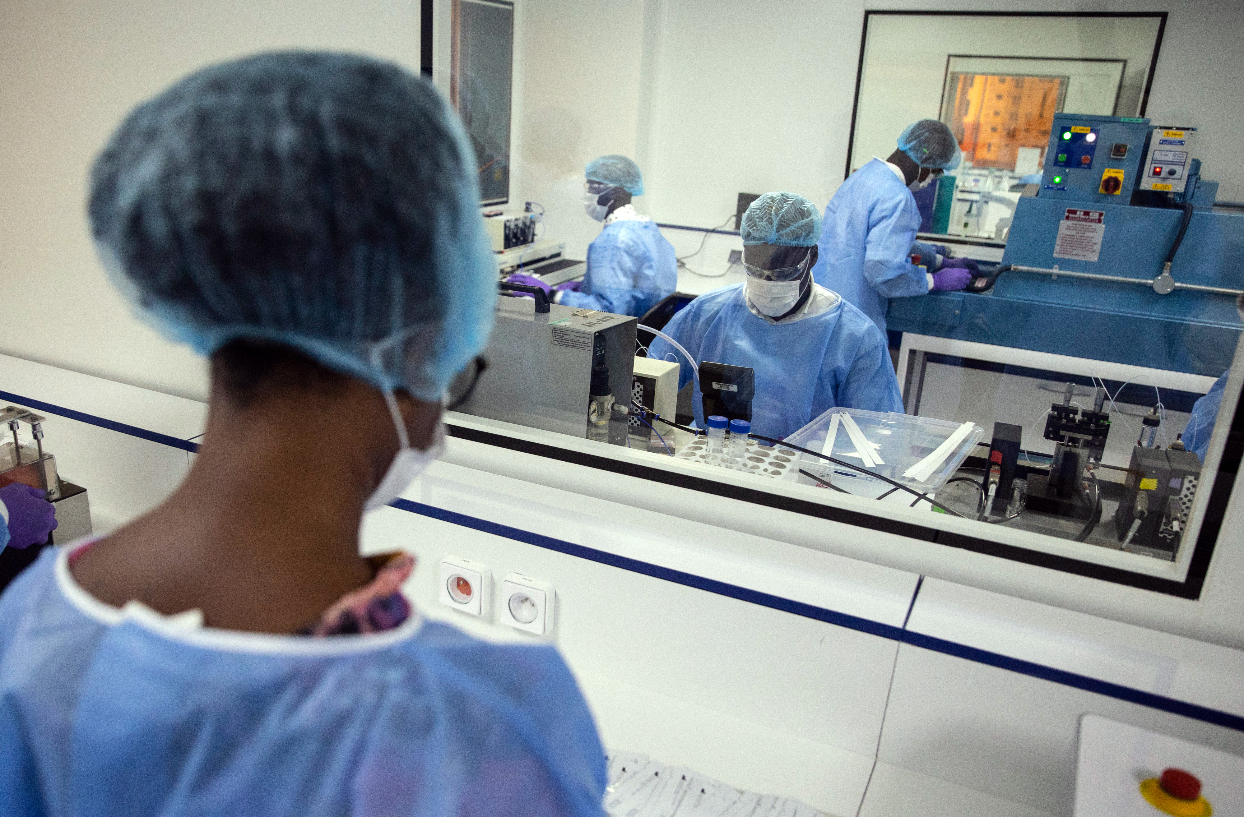 Production of antigen tests at the Institut Pasteur in Dakar, Senegal