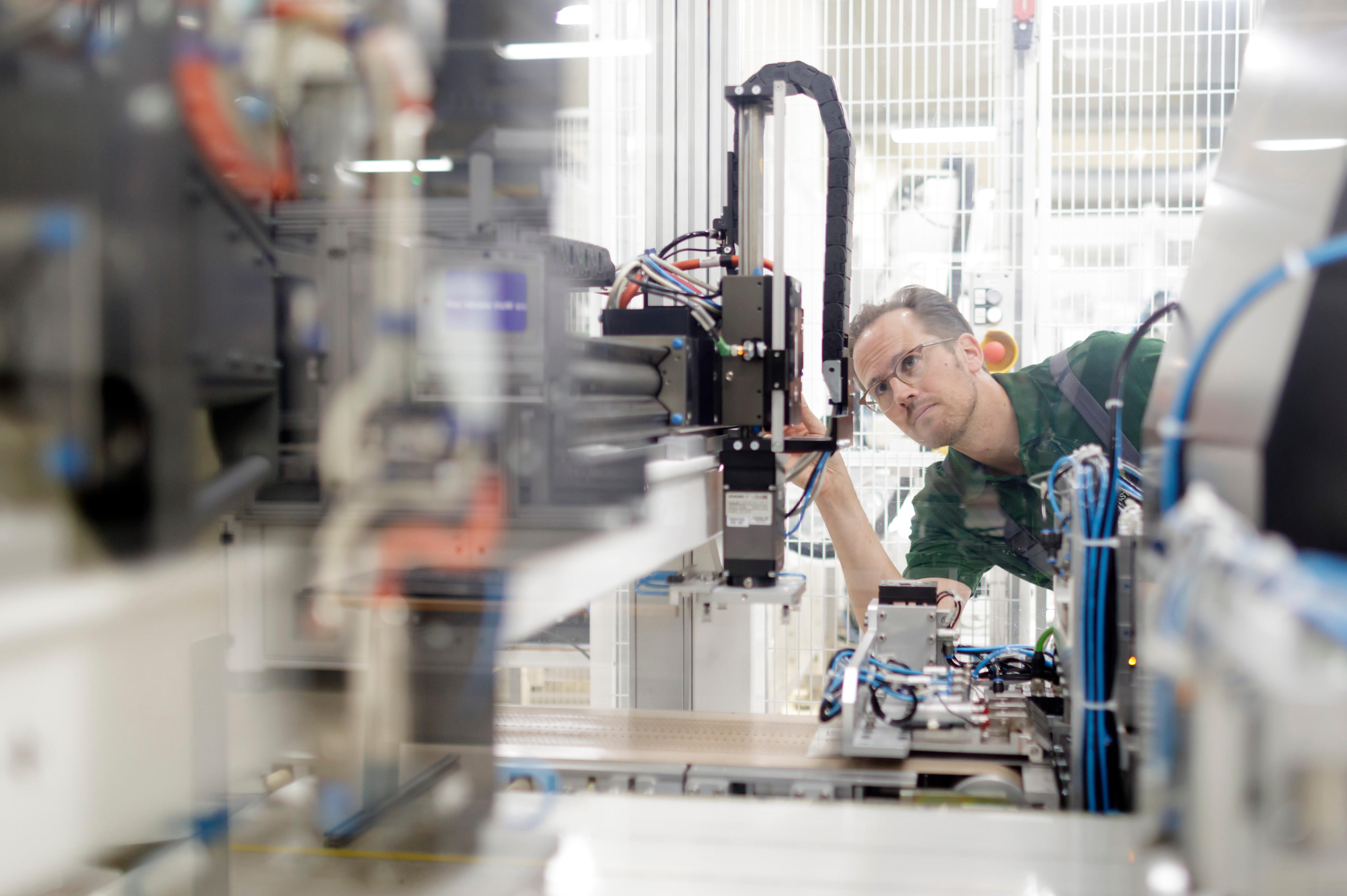 Produktion von Solarmodulen