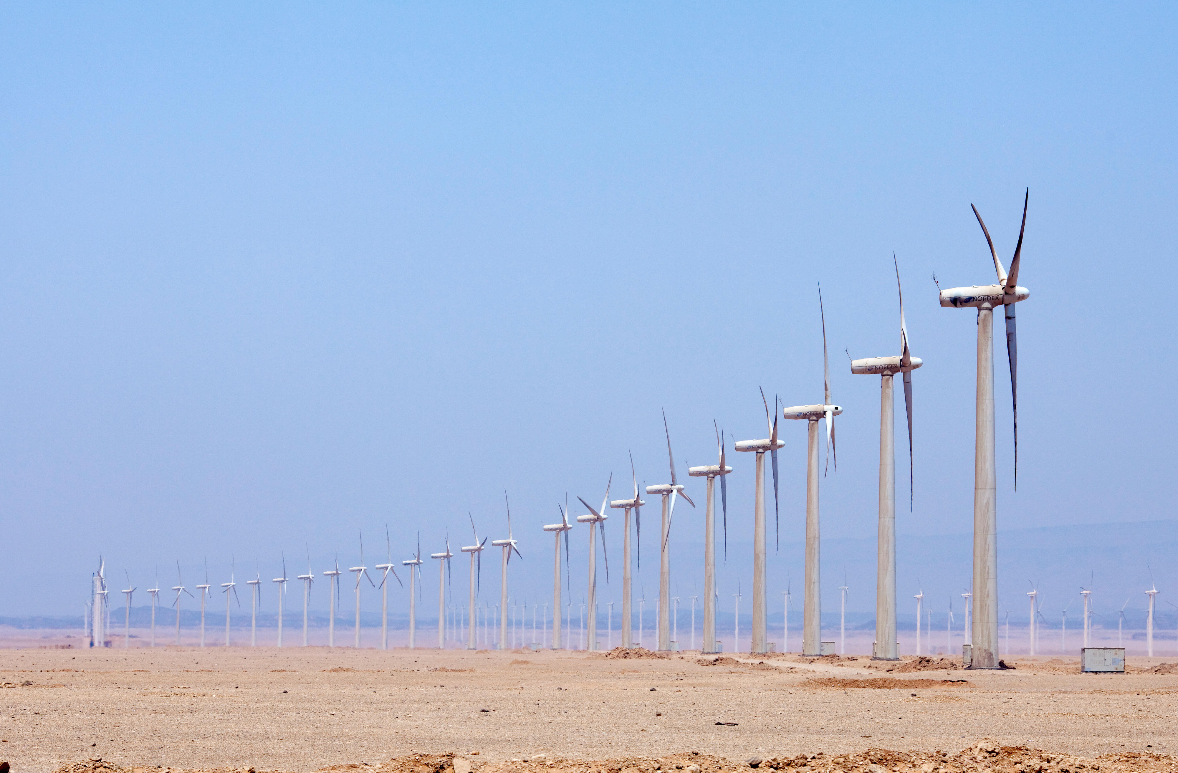 Wind farm near Zafarana, Egypt