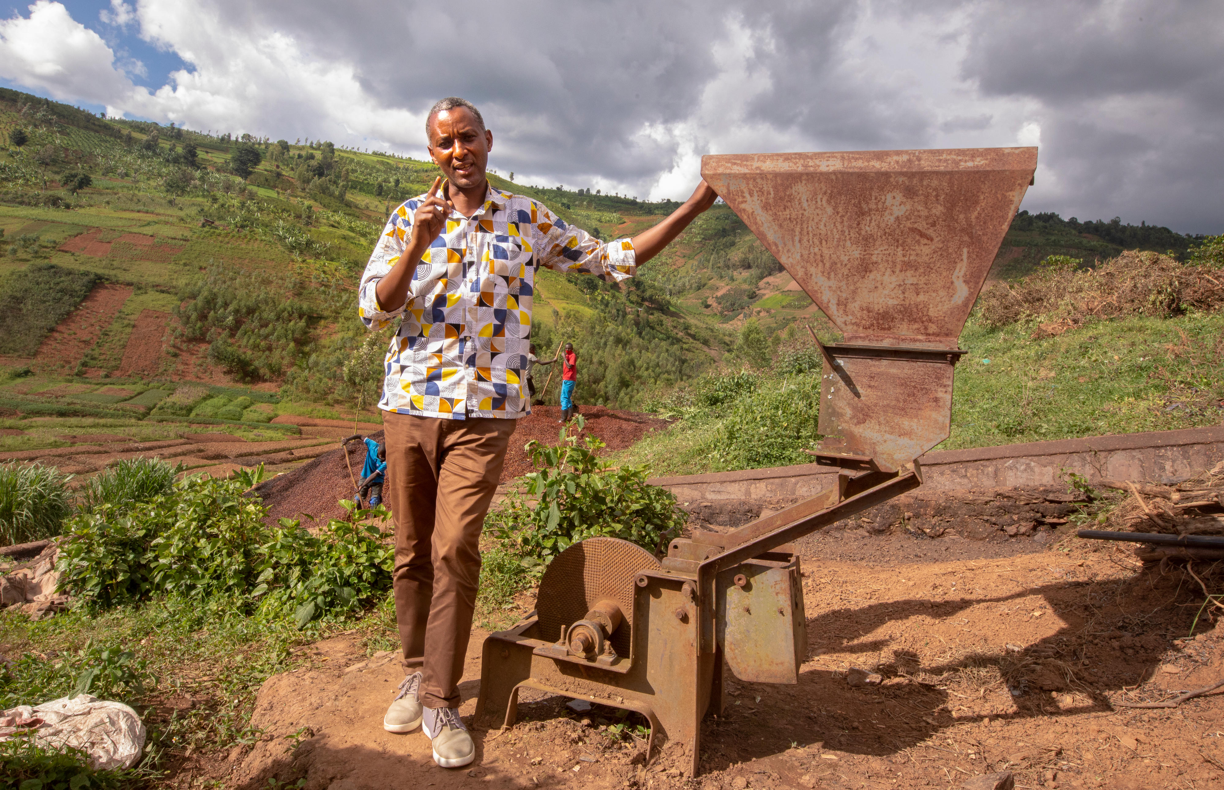 Tom Bagaza, Geschäftsführer von Coffee Villages Ltd. in Taba, Ruanda