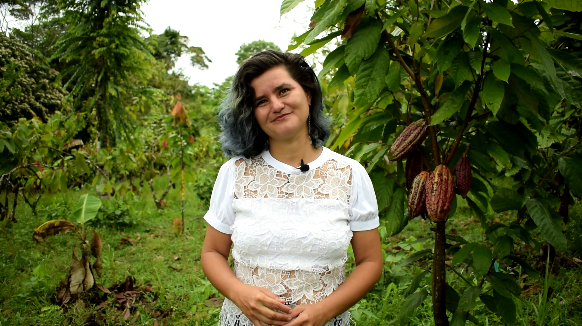 Heidy Rocío Oliveros, Kakaoproduzentin im Departamento del Caquetá, Kolumbien
