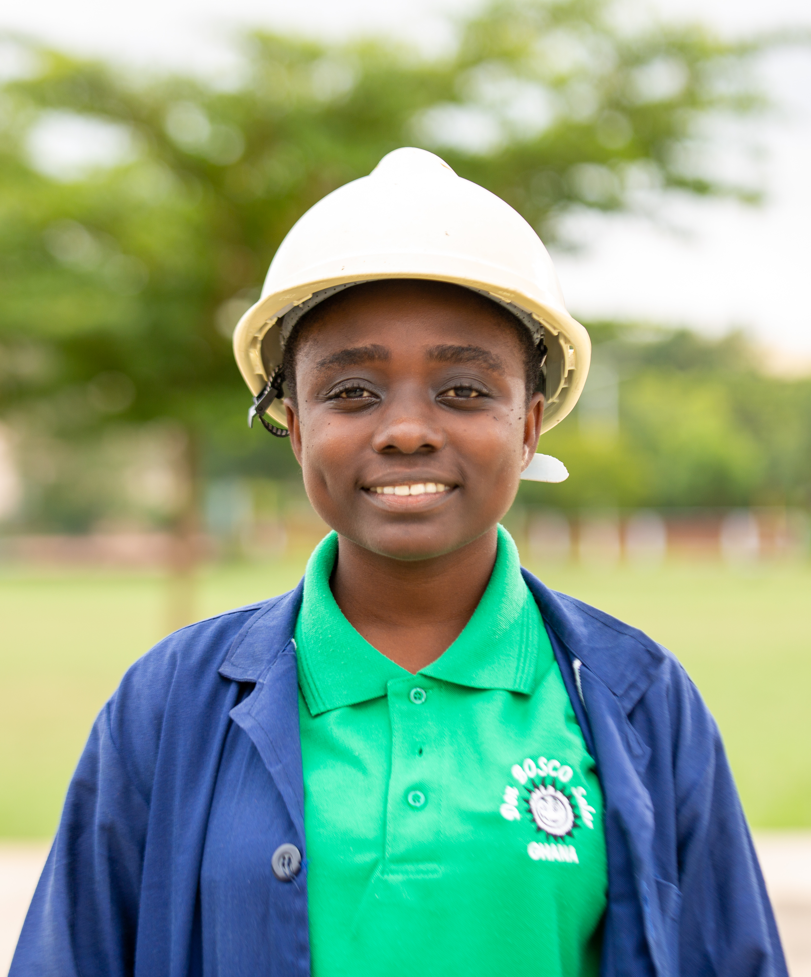 Gloria Okoampah, Berufsschülerin der St. Paul Technical School in Kukurantumi, Ghana