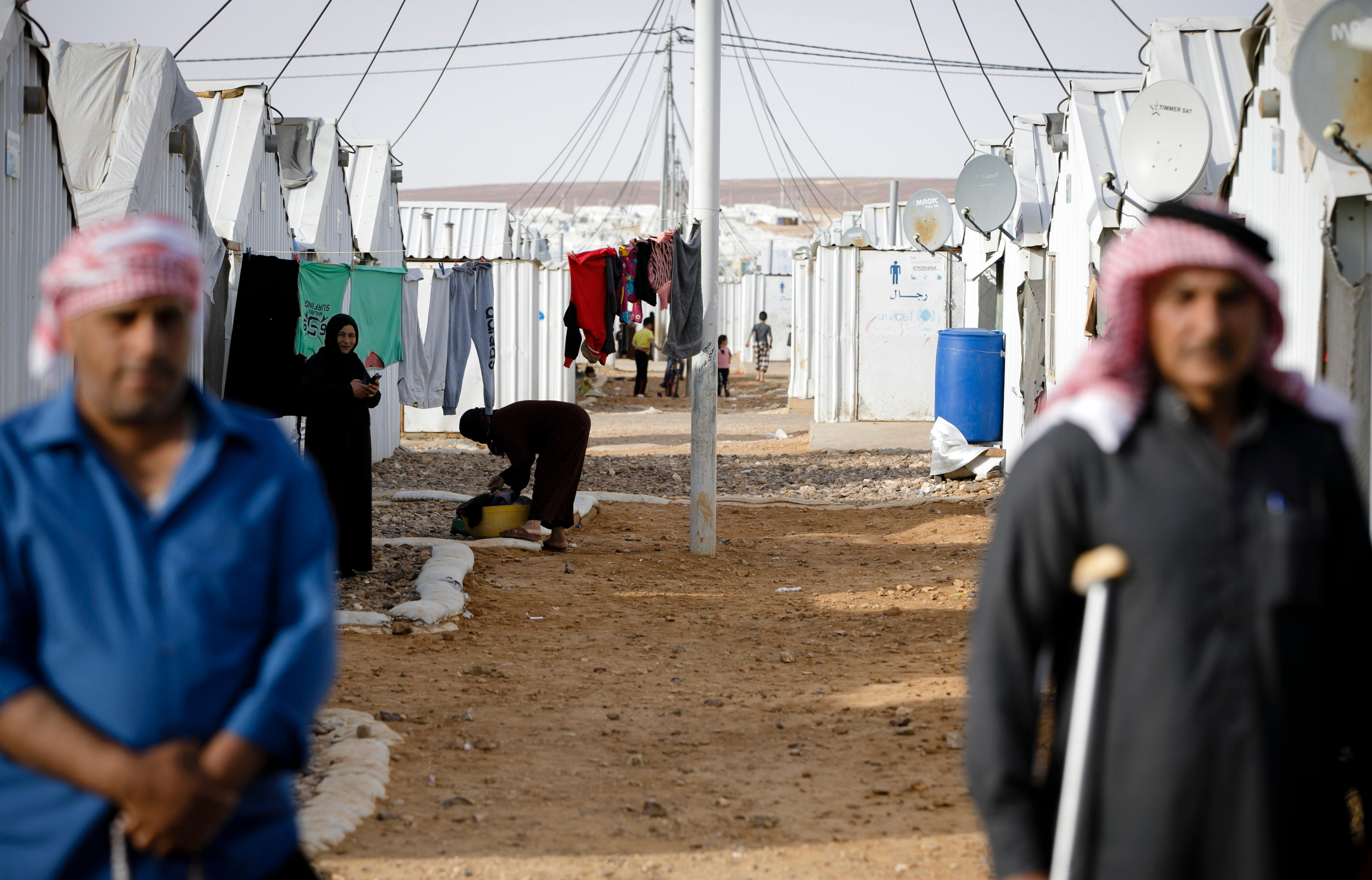 Refugee camp Al-Azraq in Jordan