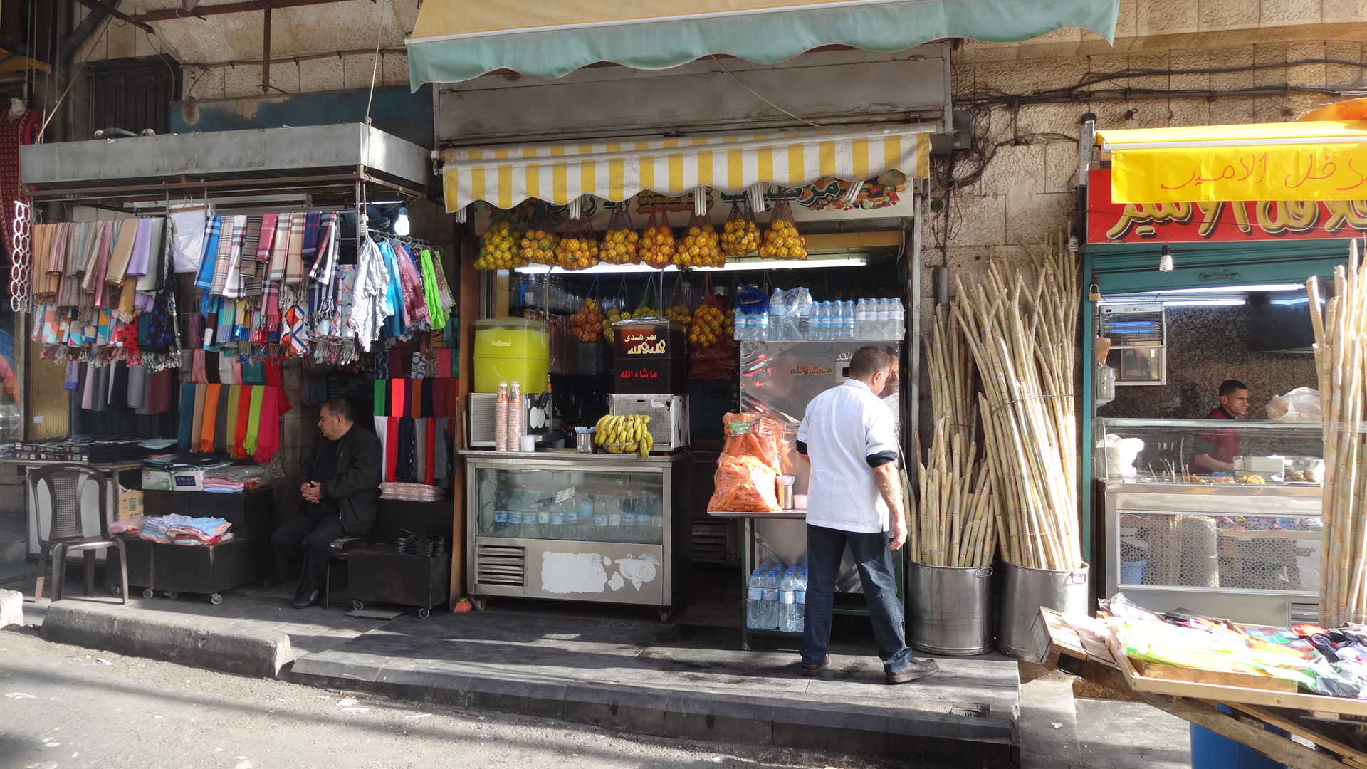 Traders in downtown Amman, Jordan