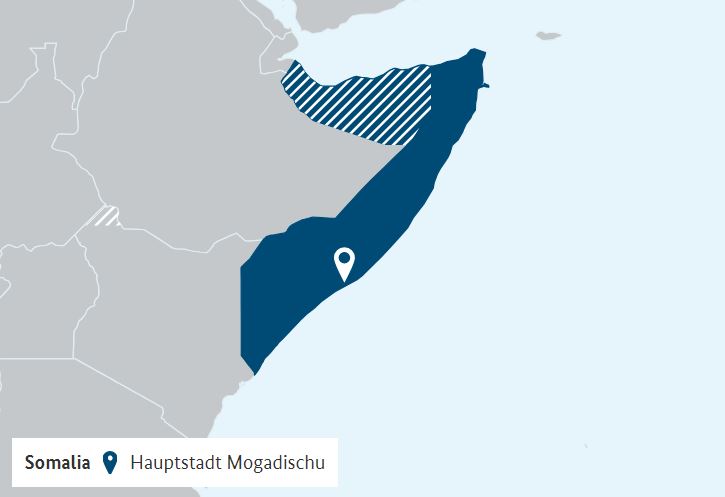 Silhouette von Somalia