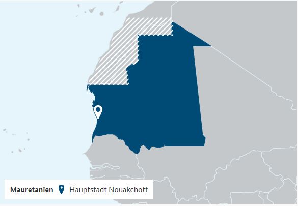 Silhouette von Mauretanien